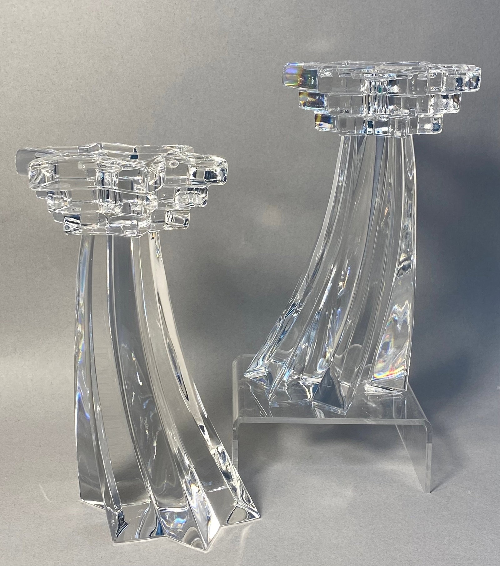 Shooting Star Motif Lead Crystal Candlesticks (1 of 5)