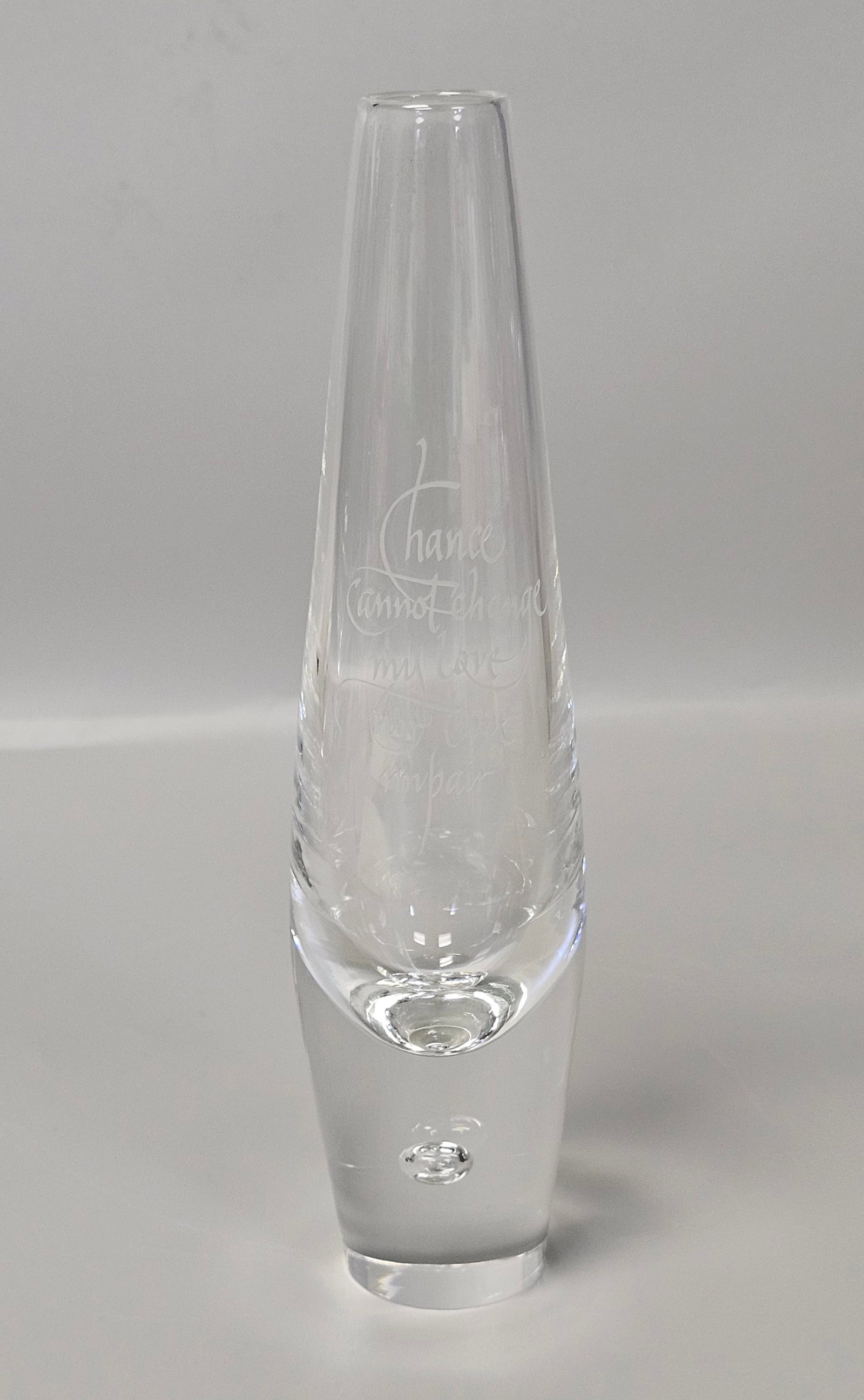 Steuben Signed Crystal Teardrop Bud Vase (1 of 7)