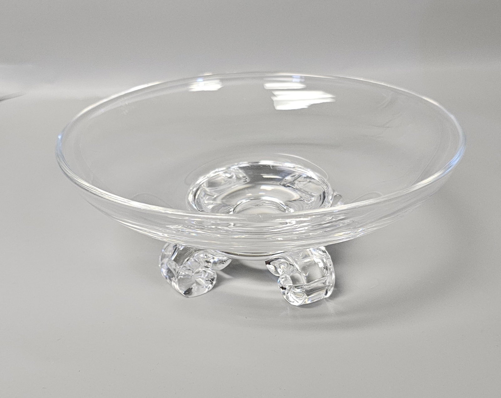 Steuben Signed Low Footed Crystal Bowl (1 of 9)