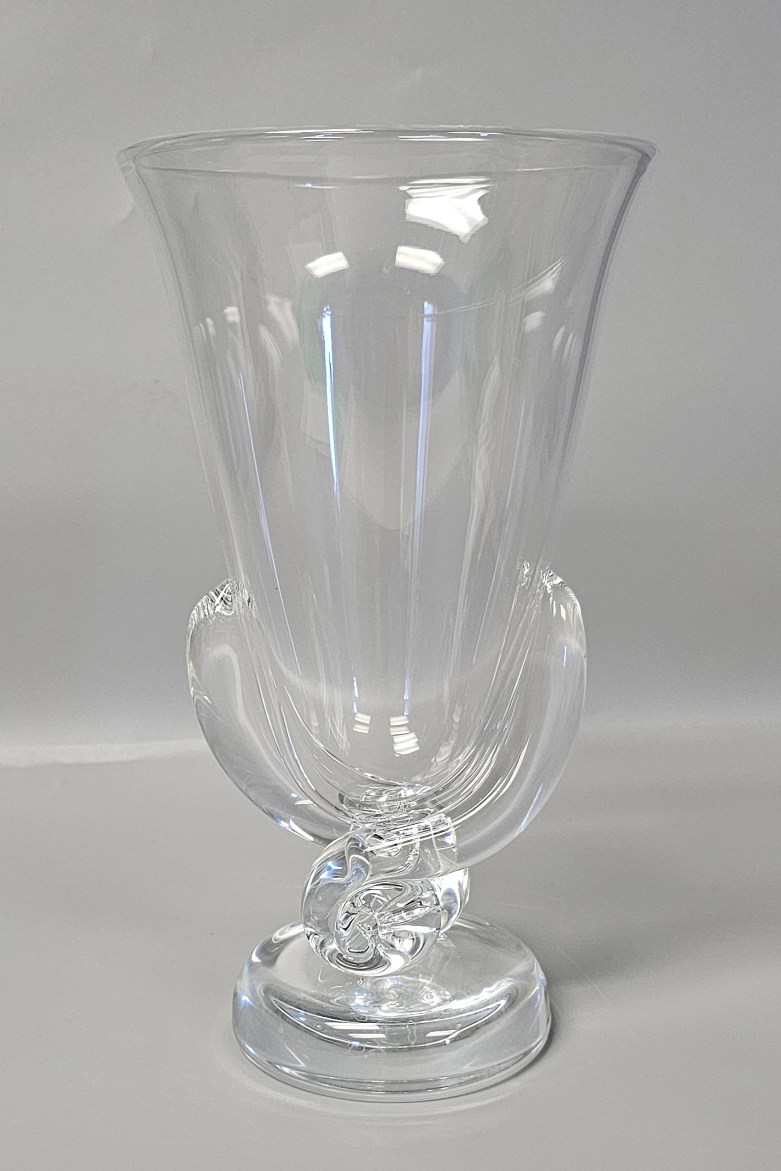 Steuben Signed Crystal Trumpet Vase (1 of 8)