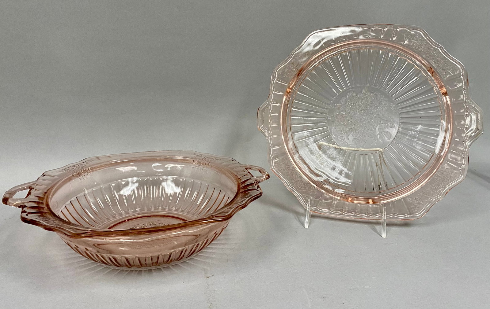 Pink Depression Glass Mayfair Pattern (1 of 11)