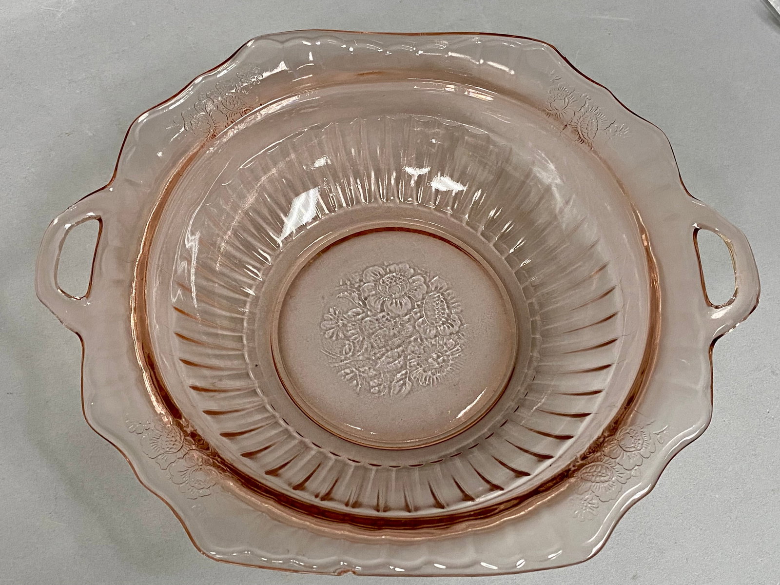 Pink Depression Glass Mayfair Pattern - 8