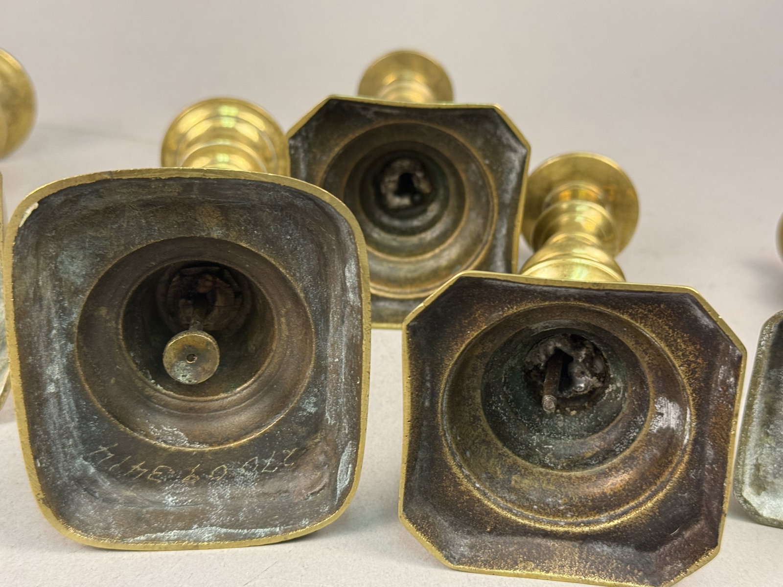 Six Brass Candlesticks - 2