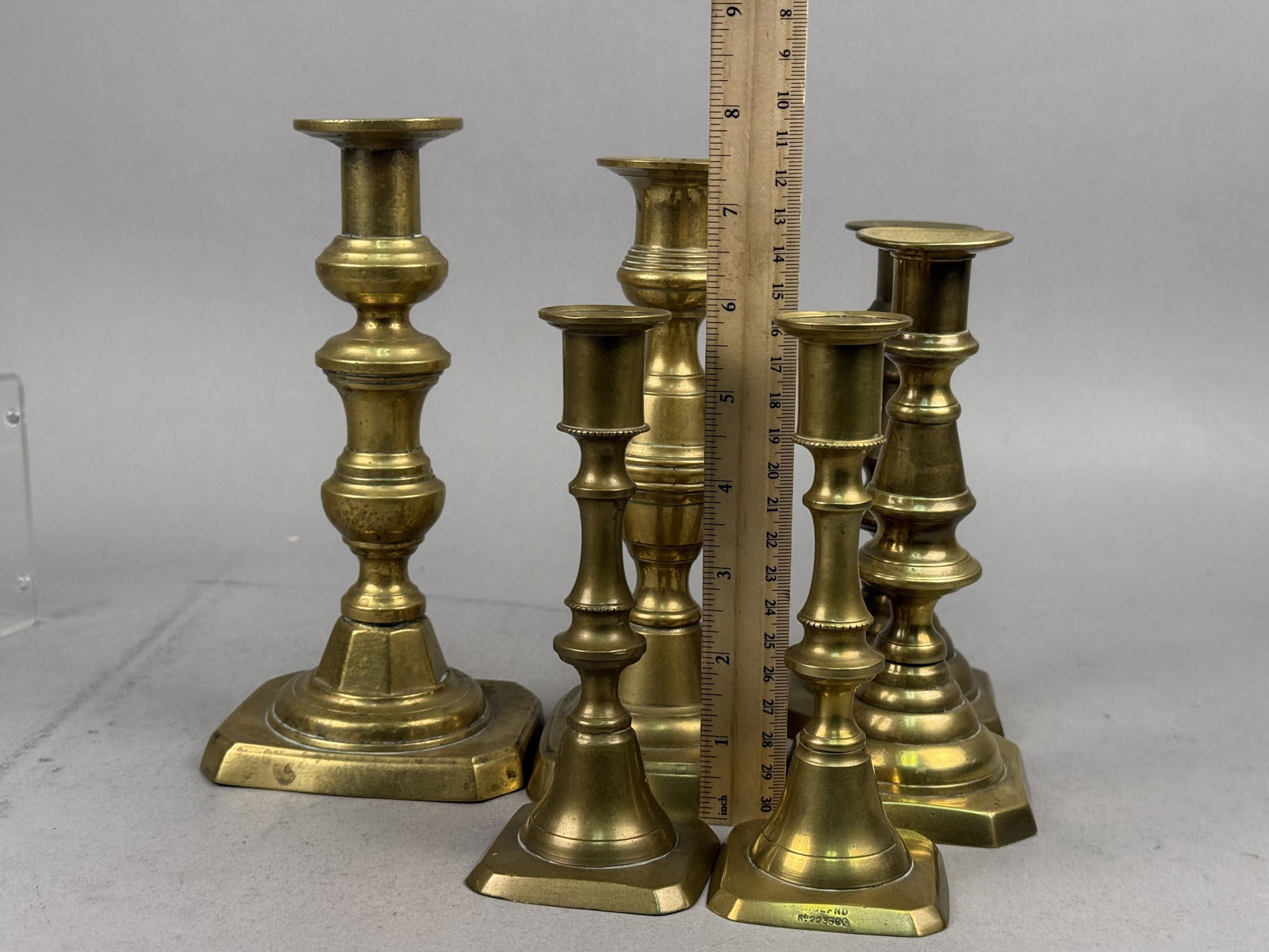Six Brass Candlesticks - 4