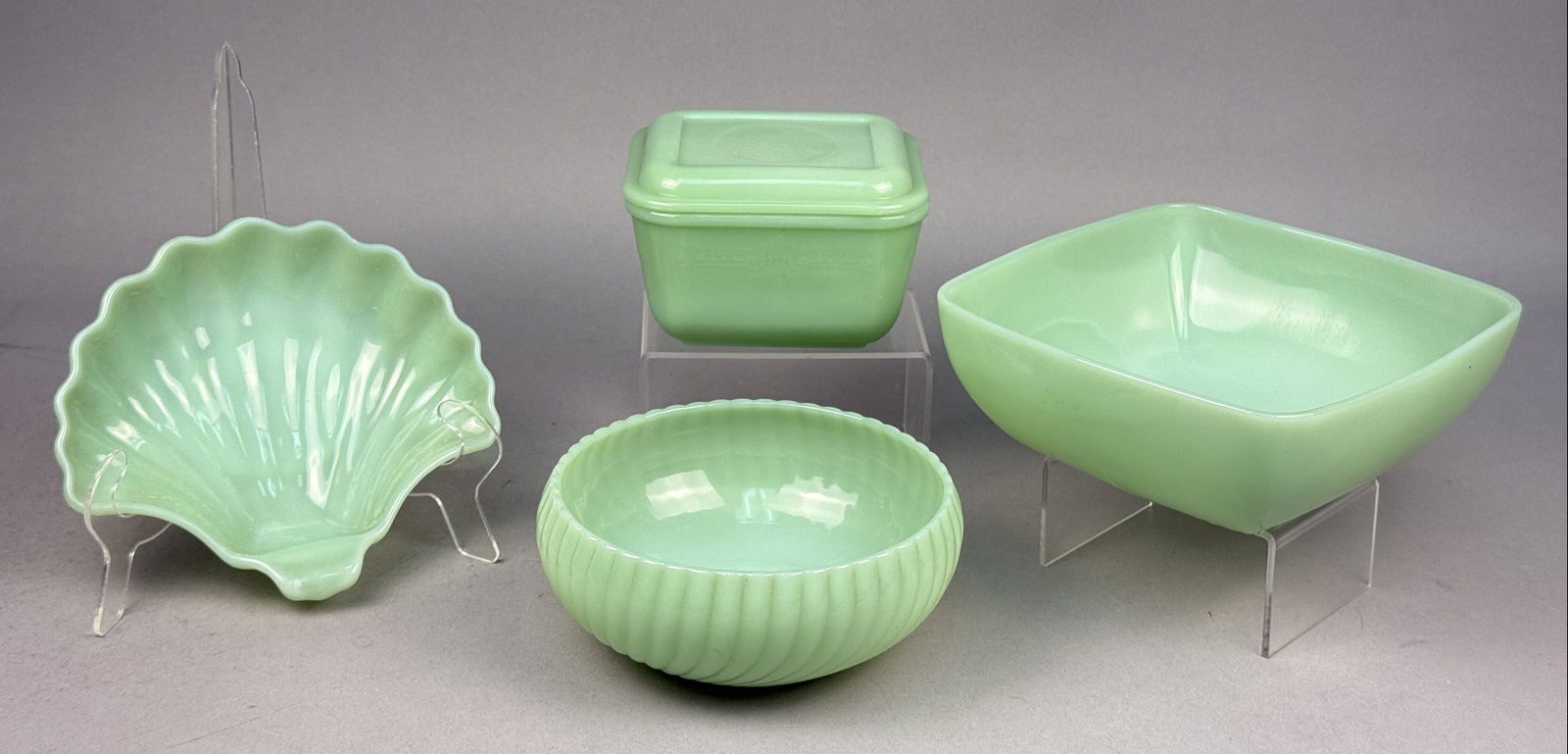 Fire-King Jadeite Glass Serving and Storage Pieces (1 of 12)