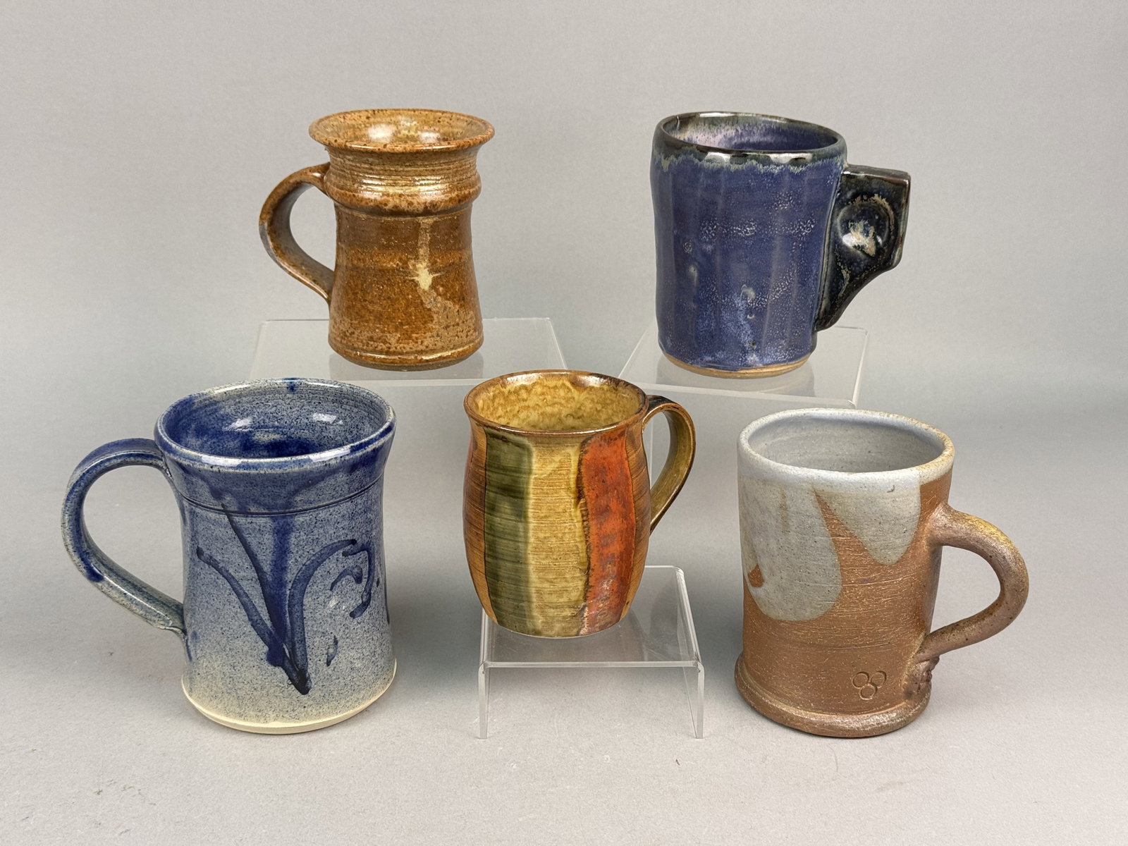 Five Contemporary Studio Pottery Stoneware Mugs (1 of 4)