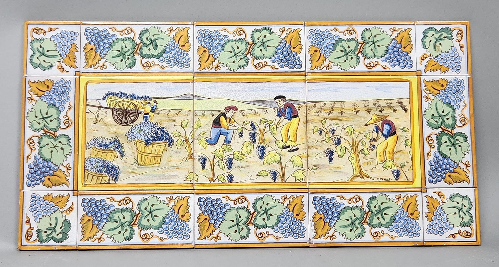 E Pascual Polychrome Ceramic Tile Mural (1 of 9)