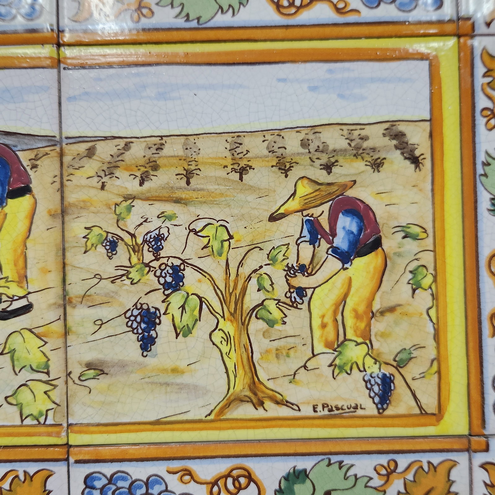 E Pascual Polychrome Ceramic Tile Mural - 4