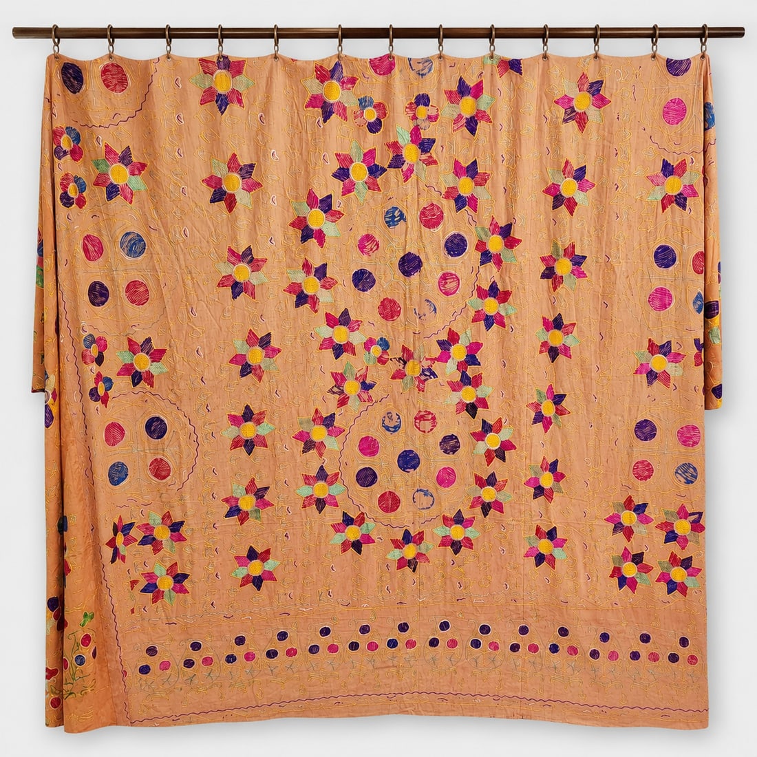 Hand-Embroidered Phulkari Textile Panel (1 of 11)