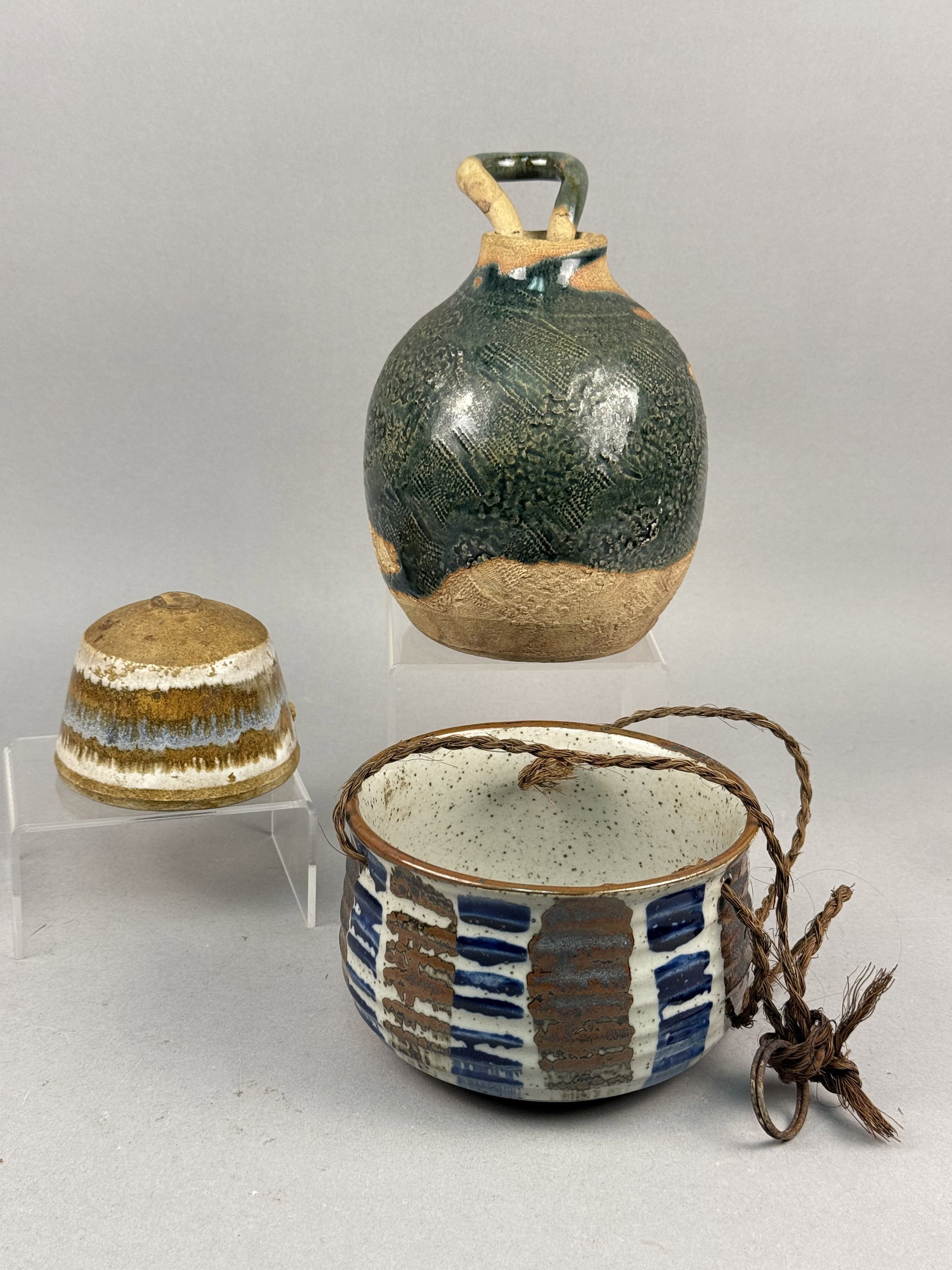 A Trio of Assorted Art Pottery Stoneware Vessels (1 of 10)
