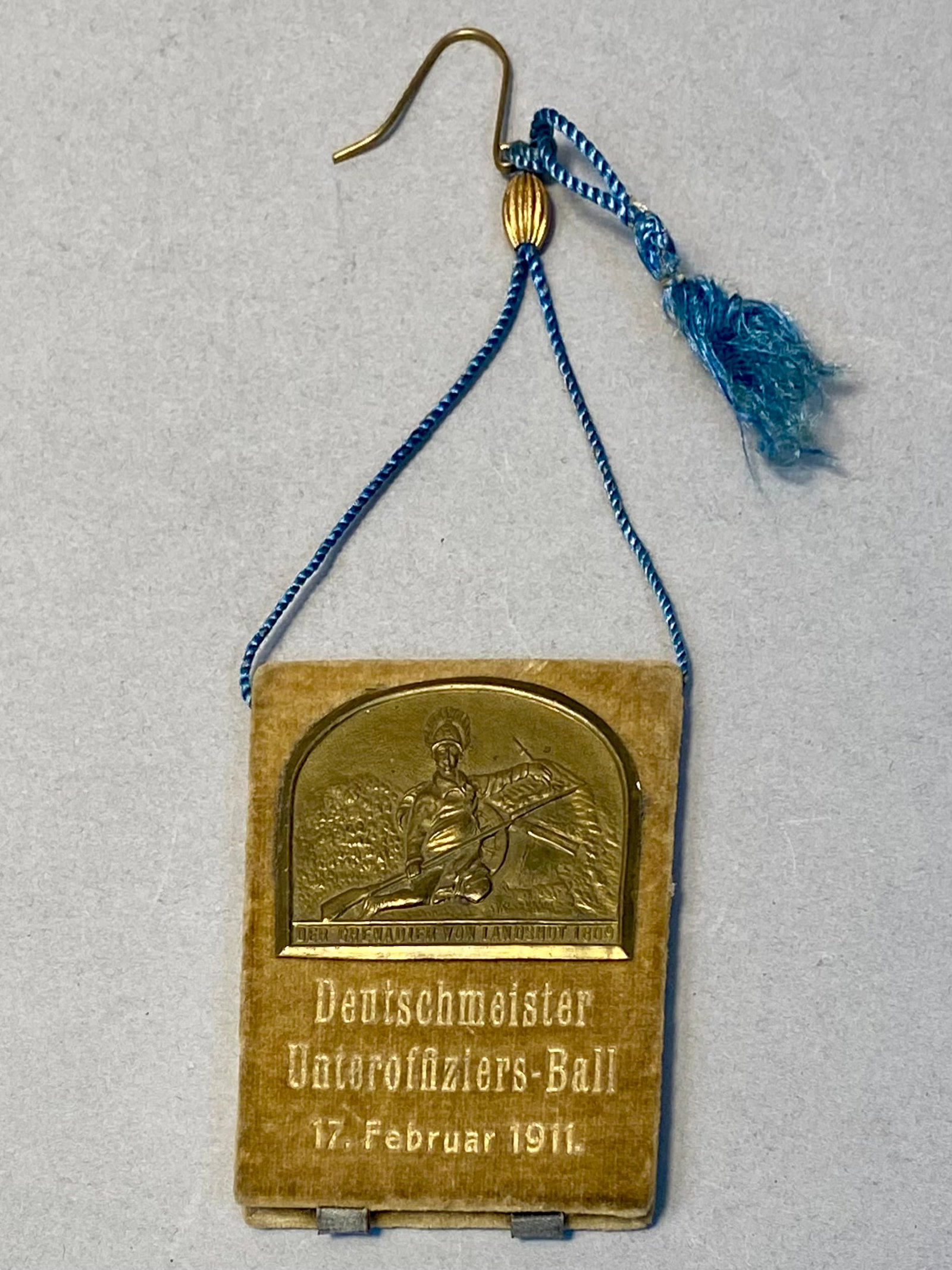 Austro-Hungarian K.u.k. NCO Ball Dance Card: This is a military dance card (Tanzkarte) or miniature souvenir program produced for the Unteroffiziers-Ball (Noncommissioned Officers Ball) of the Imperial and Royal Infantry Regiment No. 4,