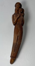 Madonna and Child Elongated Wall Plaque
