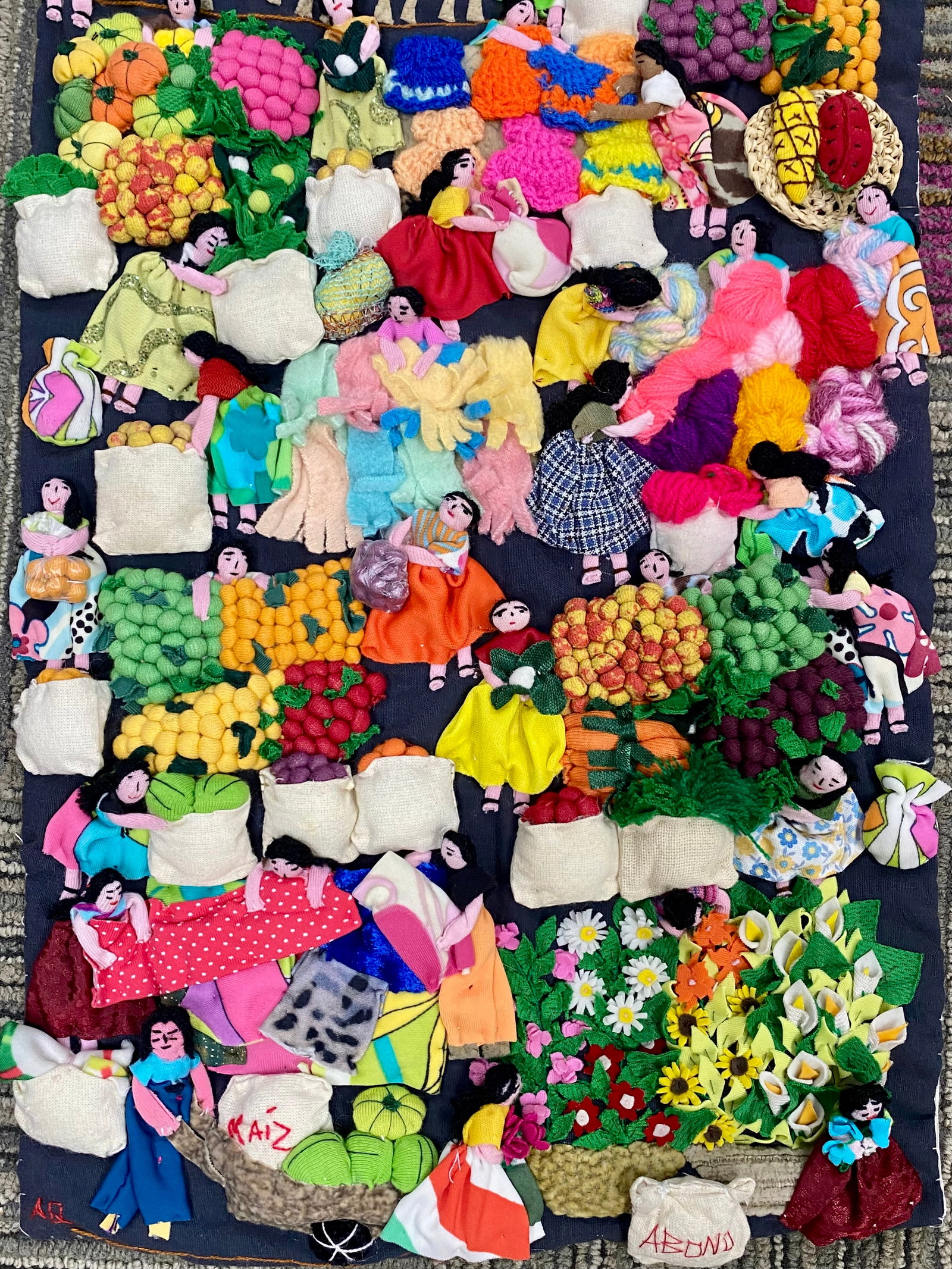 Peruvian Three-Dimensional Arpillera Wall Hanging - 4