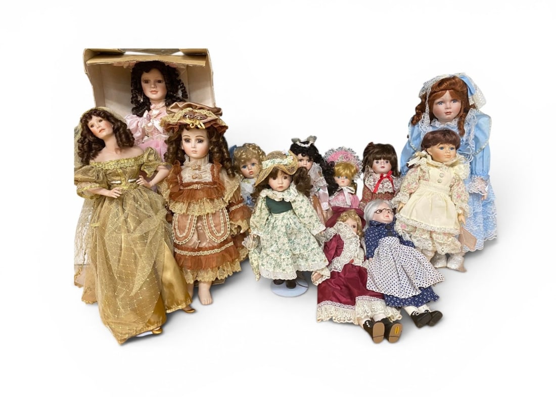 12 Porcelain Collector Dolls (1 of 7)