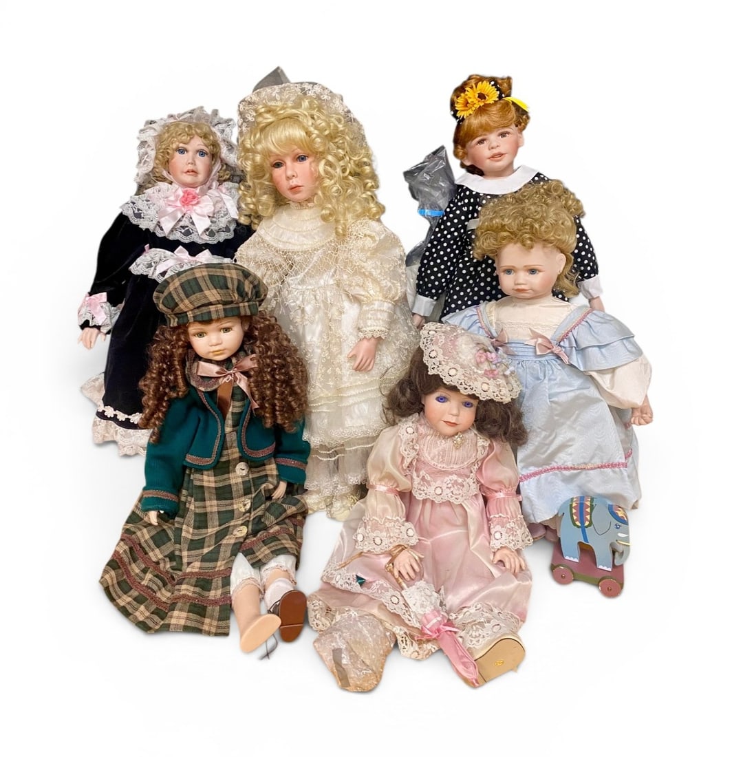 6 Contemporary Collectible Porcelain Dolls (1 of 9)
