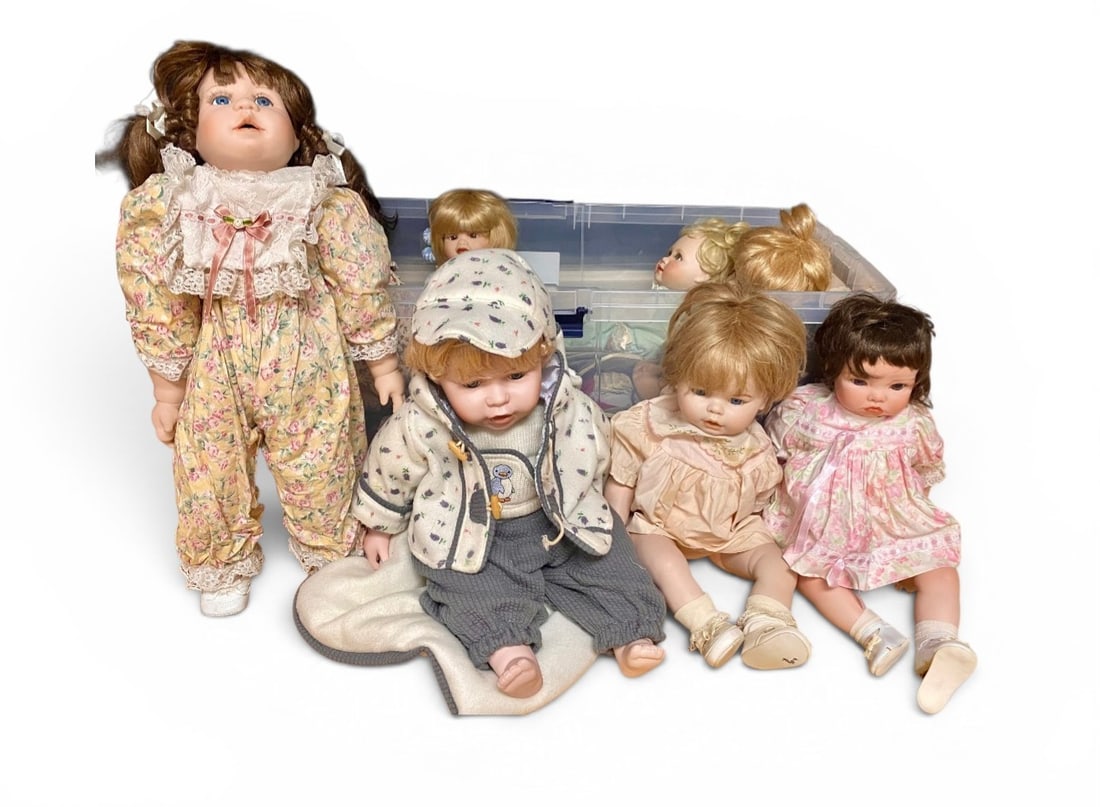 10 Contemporary Porcelain Collectible Dolls (1 of 6)