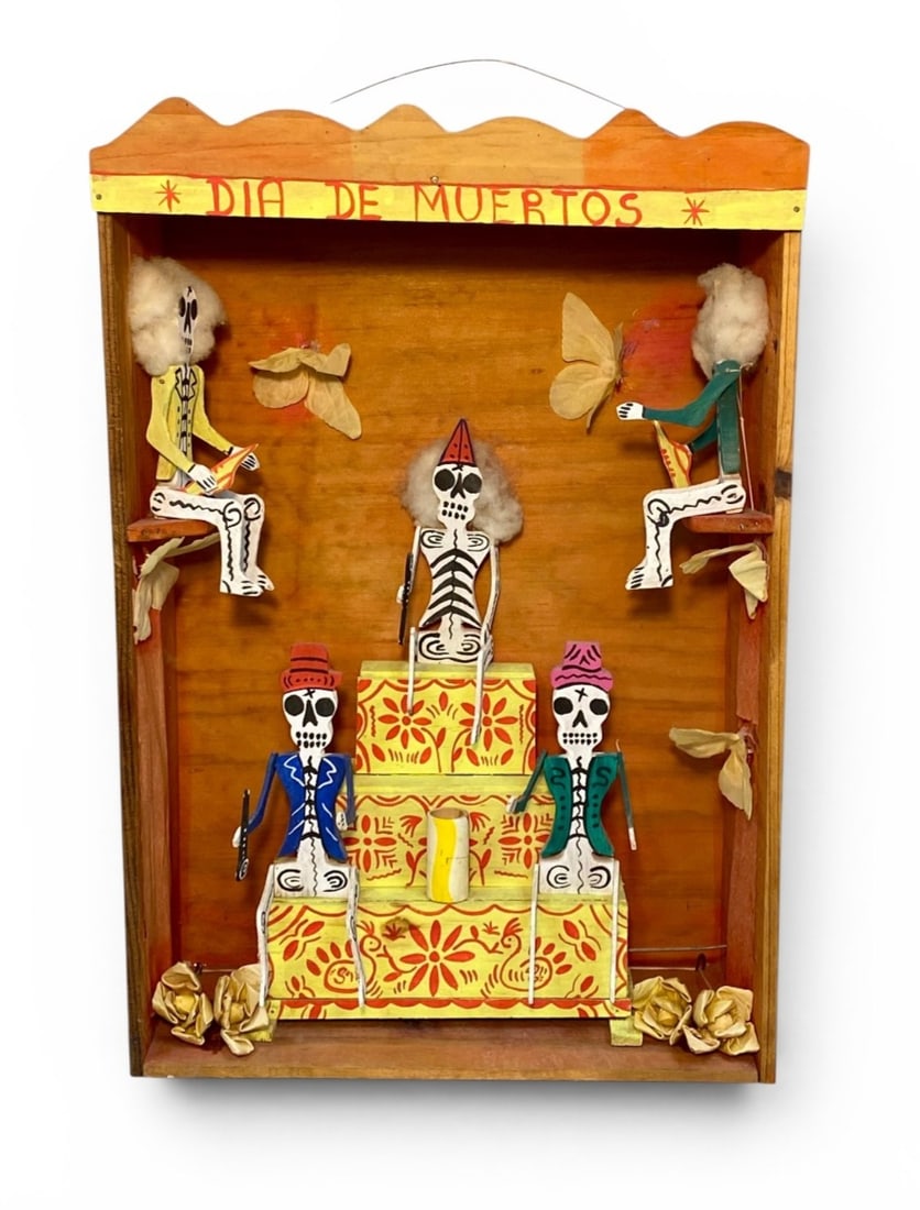 Dia de los Muertos Folk Art Shadow Box (1 of 10)
