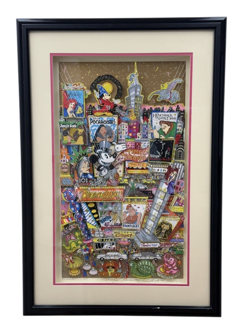 Charles Fazzino, Disney on Broadway Premiere Edition 85/100 Gold PR (1 of 8)