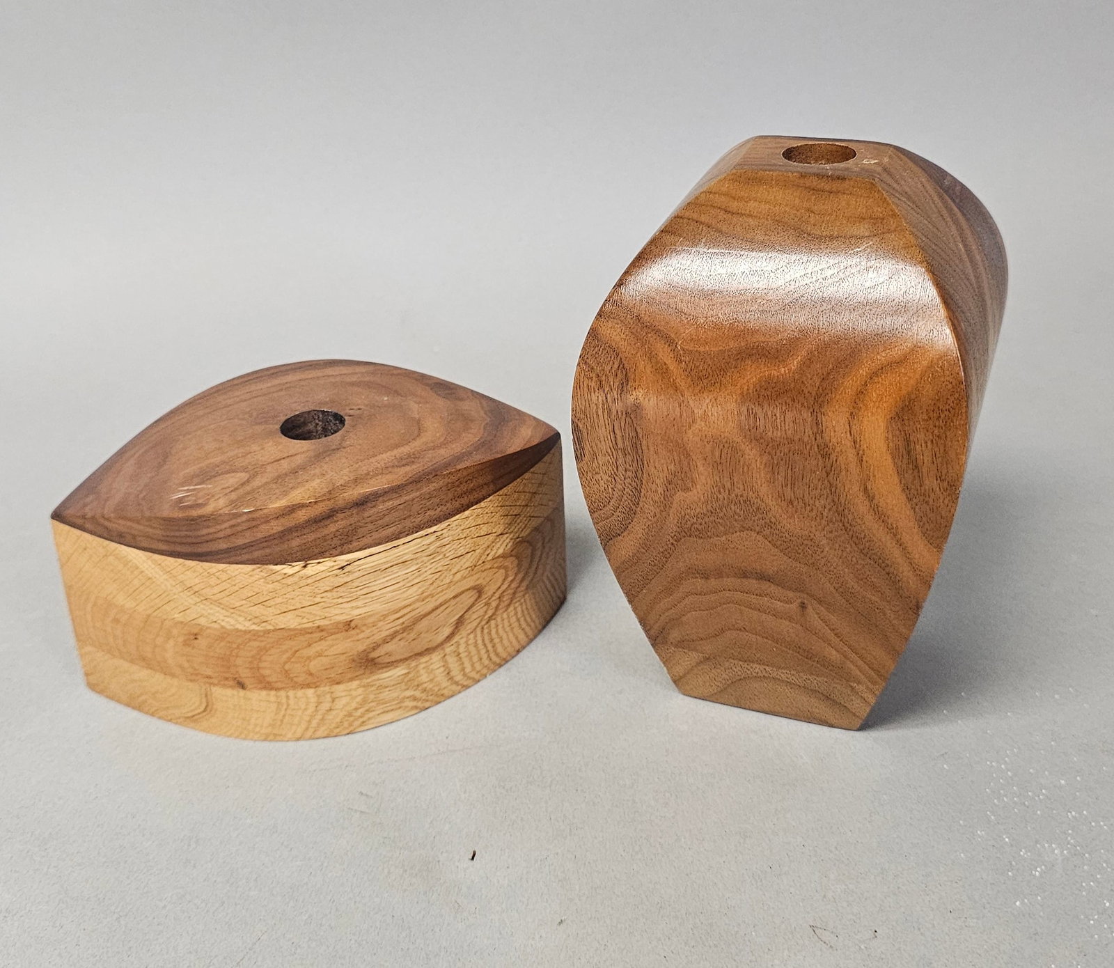 Two Wood Wildflowers Candle Holders (1 of 9)