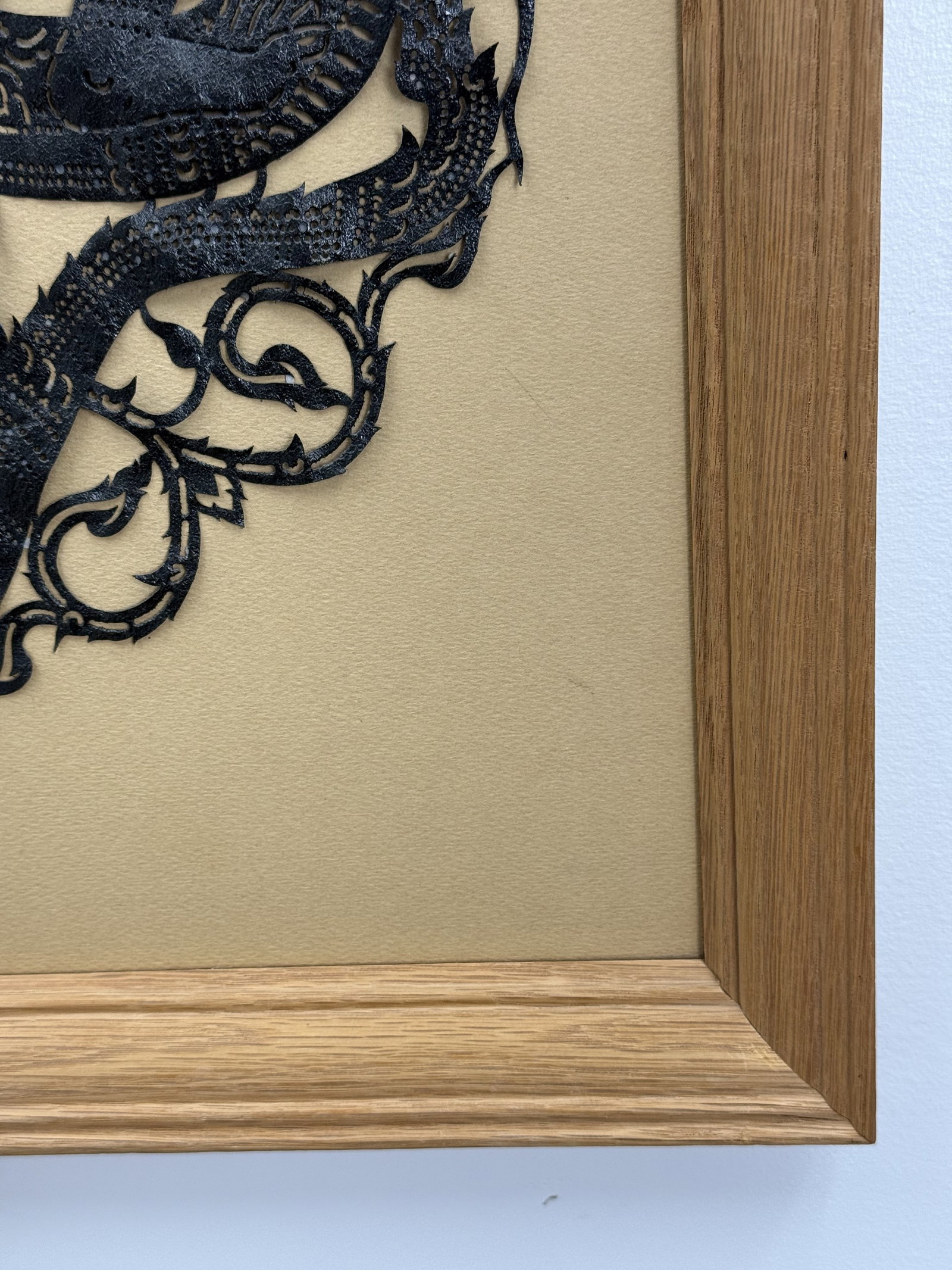 Framed Thai Leather Shadow Puppet - 3