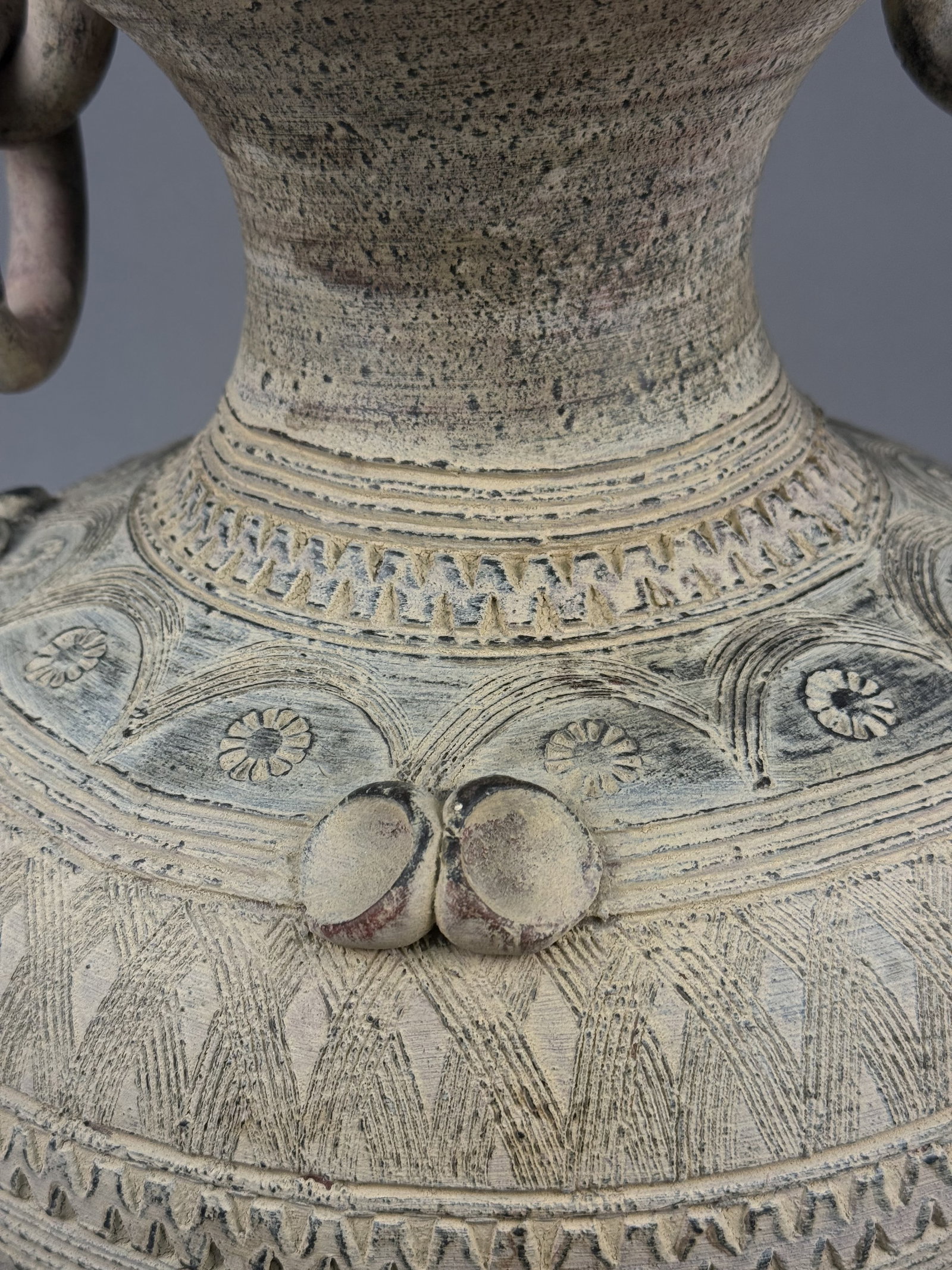Large Southeast Asian Ring-Handled Jar - 2