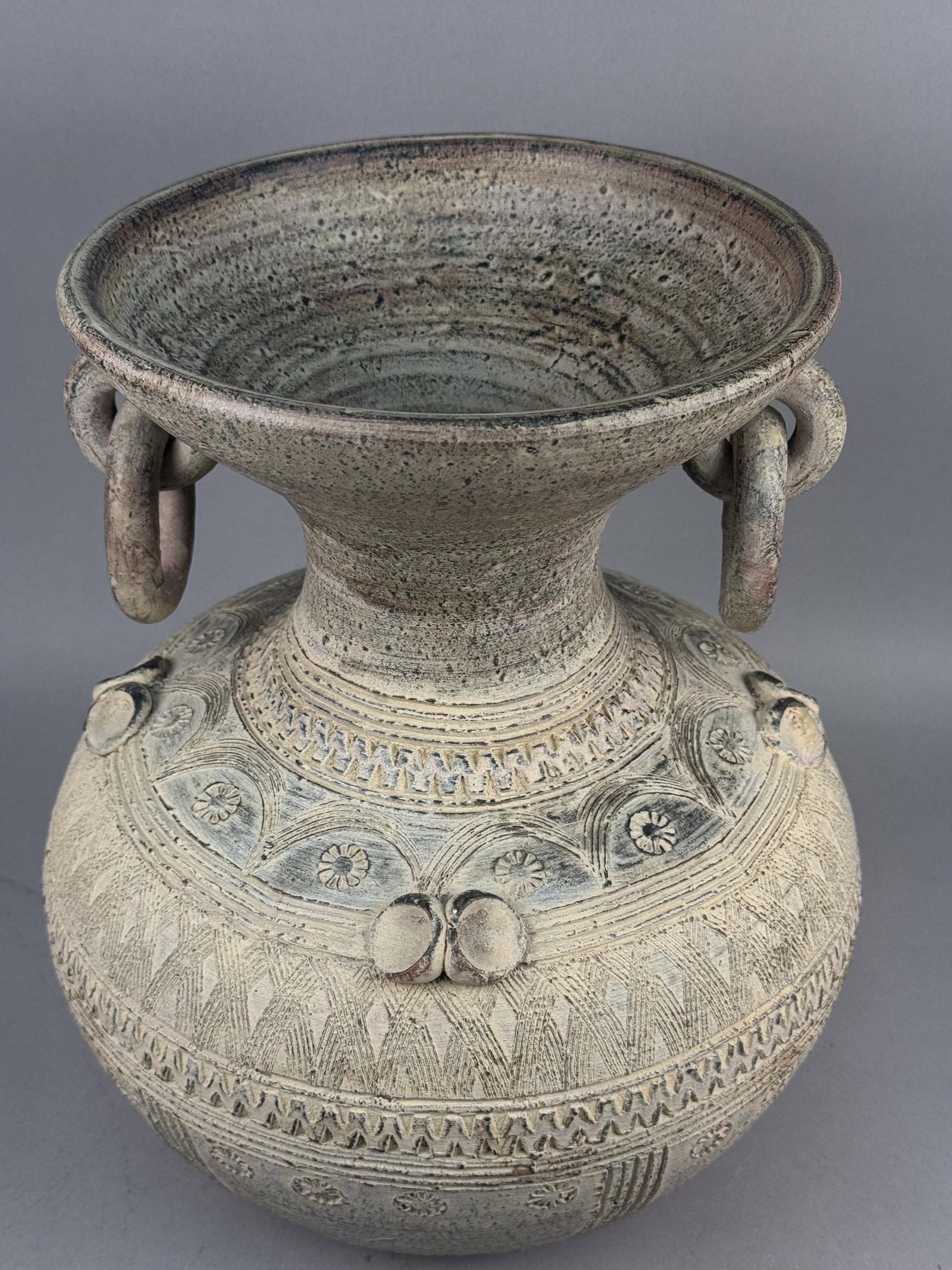 Large Southeast Asian Ring-Handled Jar - 5