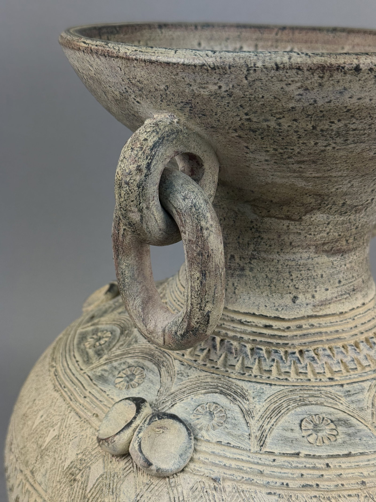 Large Southeast Asian Ring-Handled Jar - 8