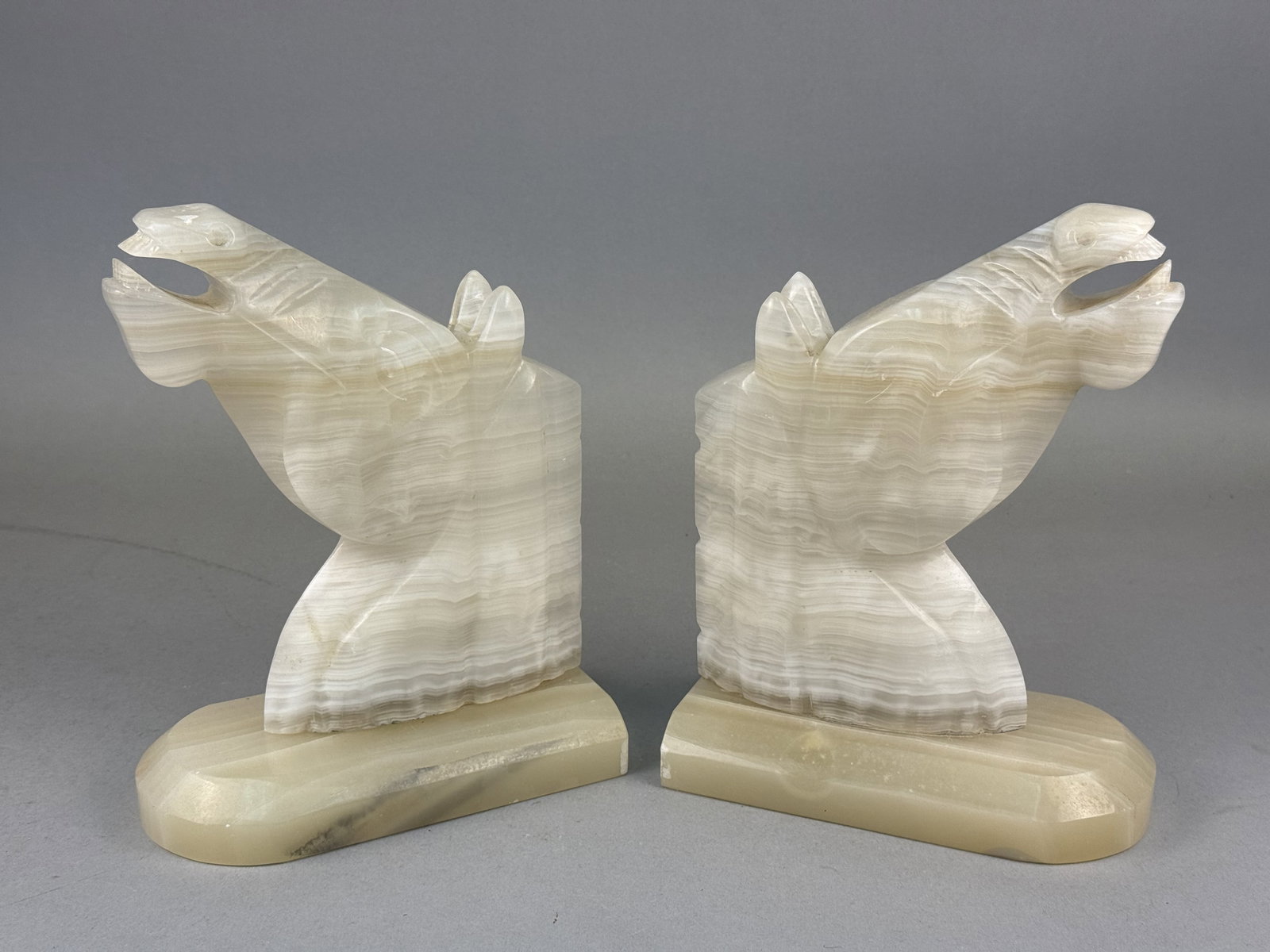 Art Deco Onyx Horse Bookends (1 of 8)