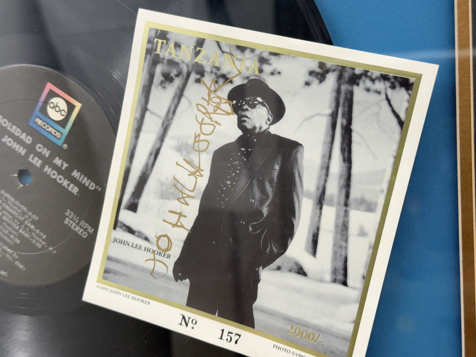 Framed John Lee Hooker Signed Memorabilia - 2