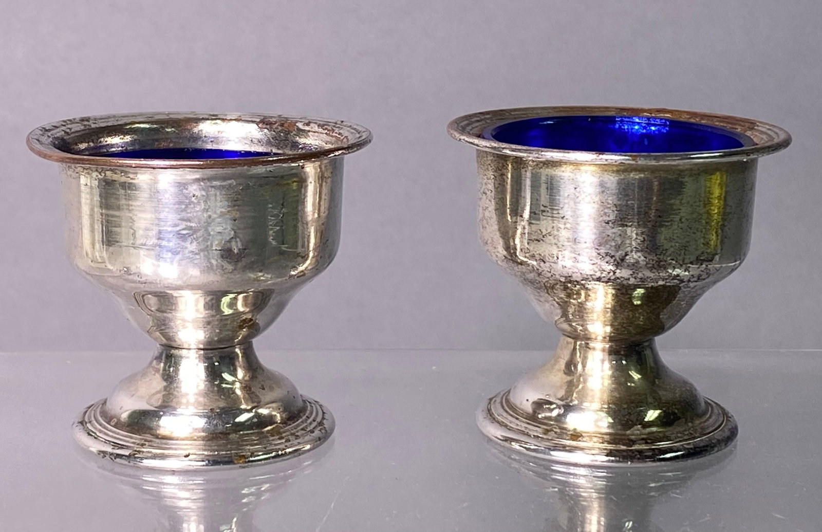 Silver-Plated Pedestal Salt Cellars (1 of 7)