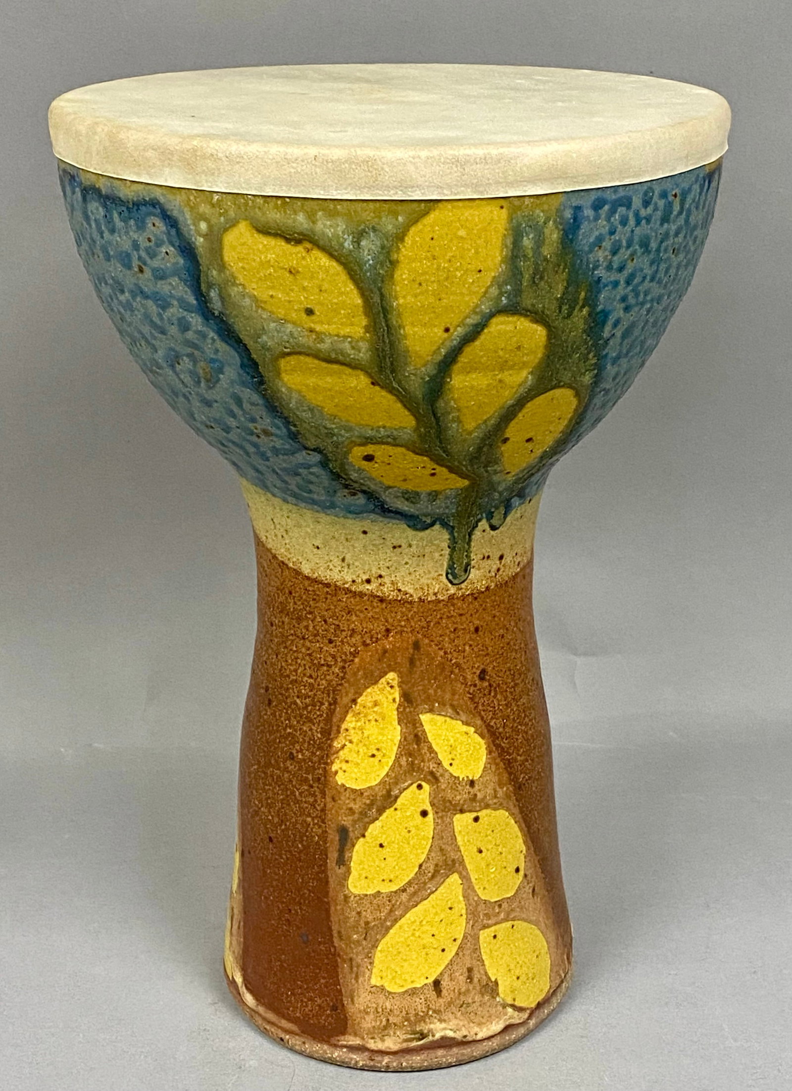 Hand Thrown Stoneware Doumbek Belly Dancing Drum (1 of 5)