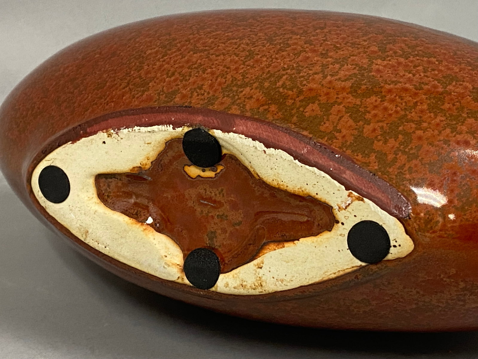 Large Drip Glaze Ceramic Squat Vase - 6