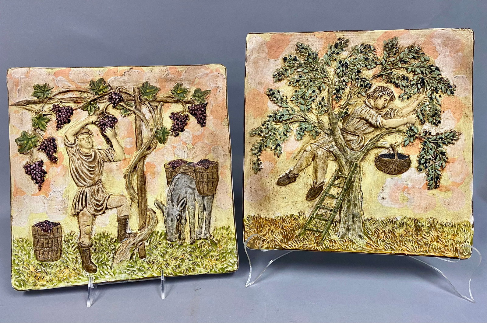 Stefano Roselli for NapaStyle Italian High-Relief Ceramic Wall Plaques (1 of 8)