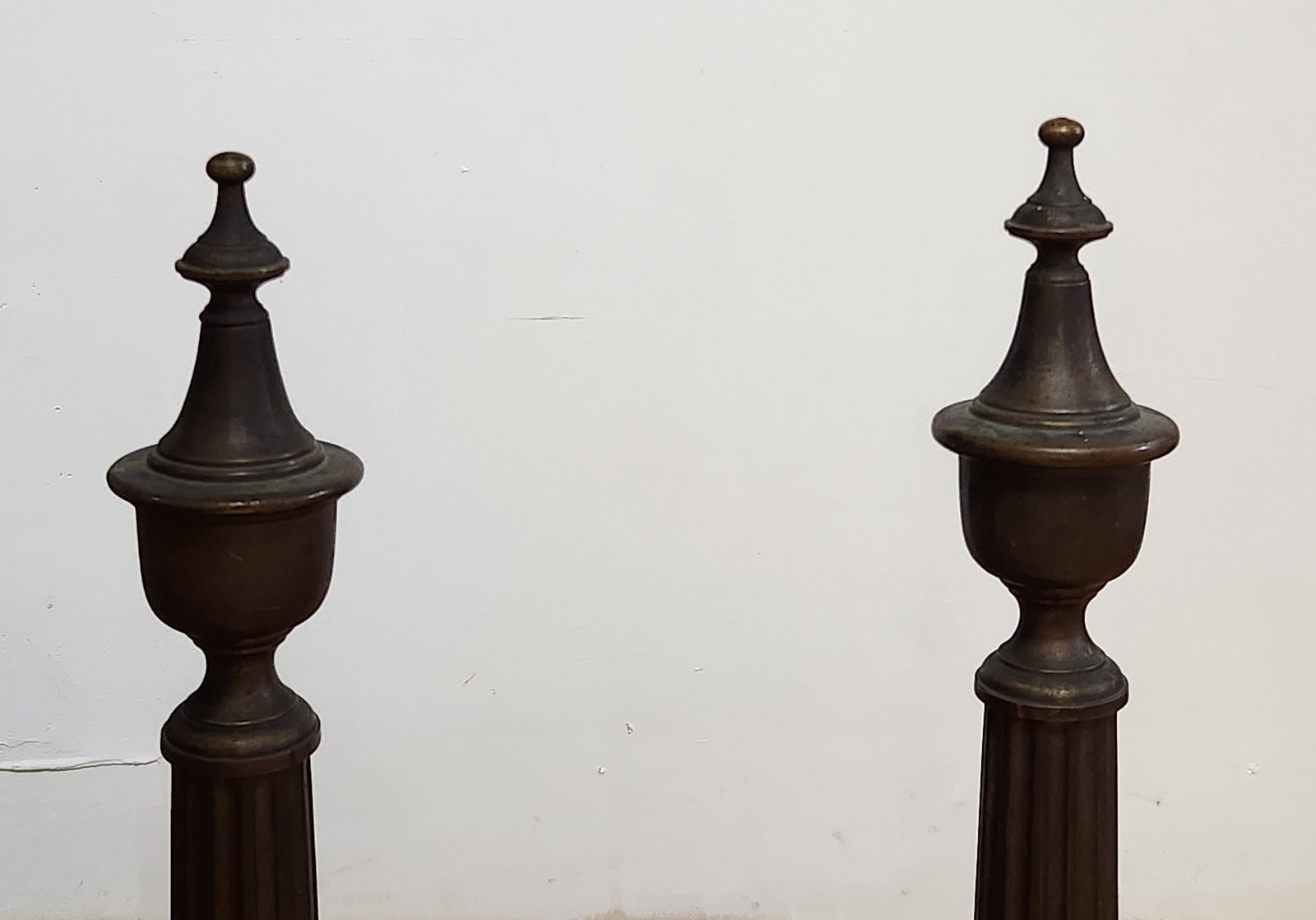 Pair Classical Brass Andirons - 4
