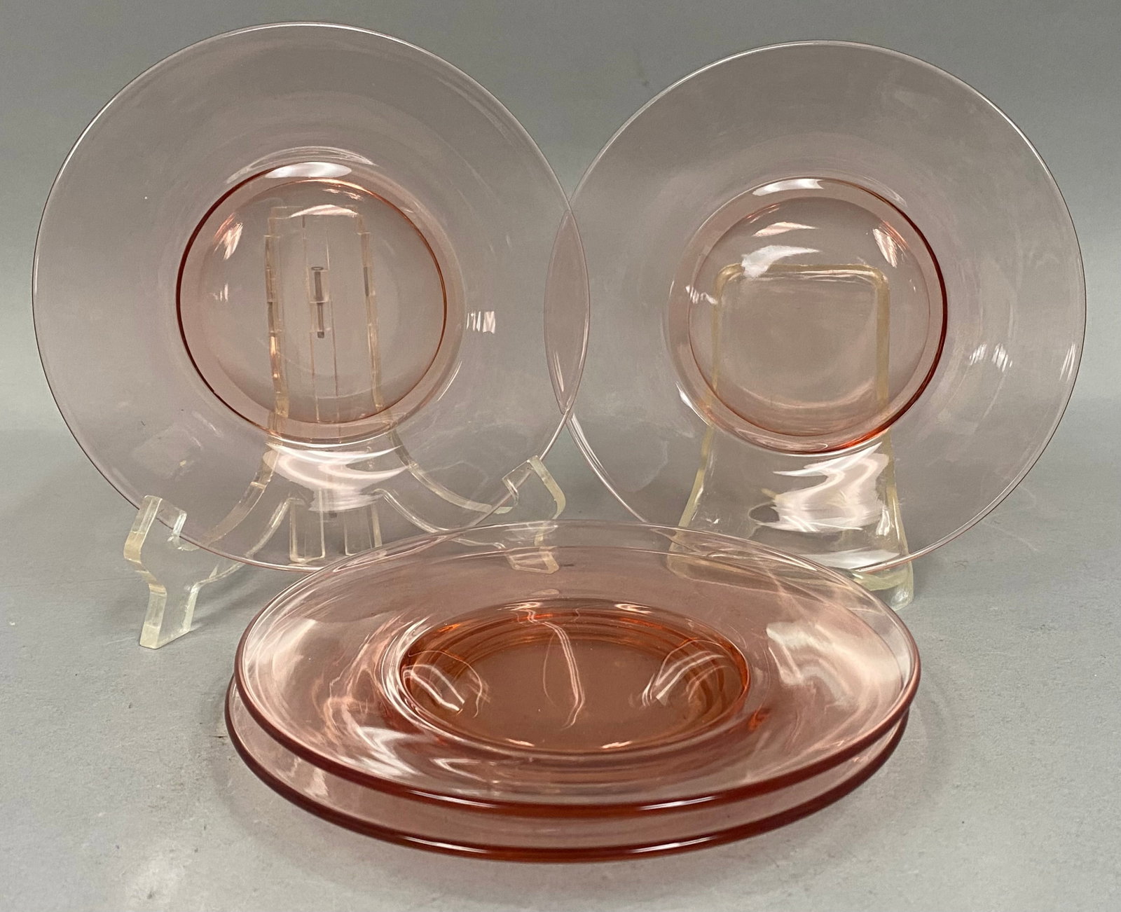 12 Hocking Pink Plates - 4