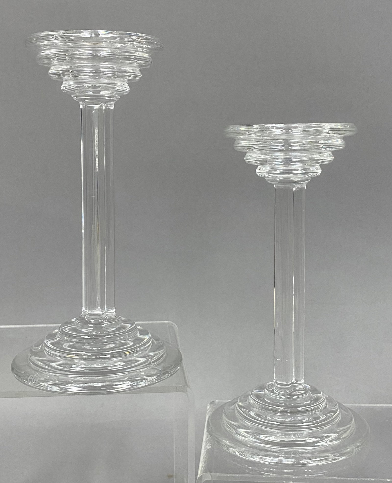 A Pair of Riedel Crystal Candlesticks (1 of 4)