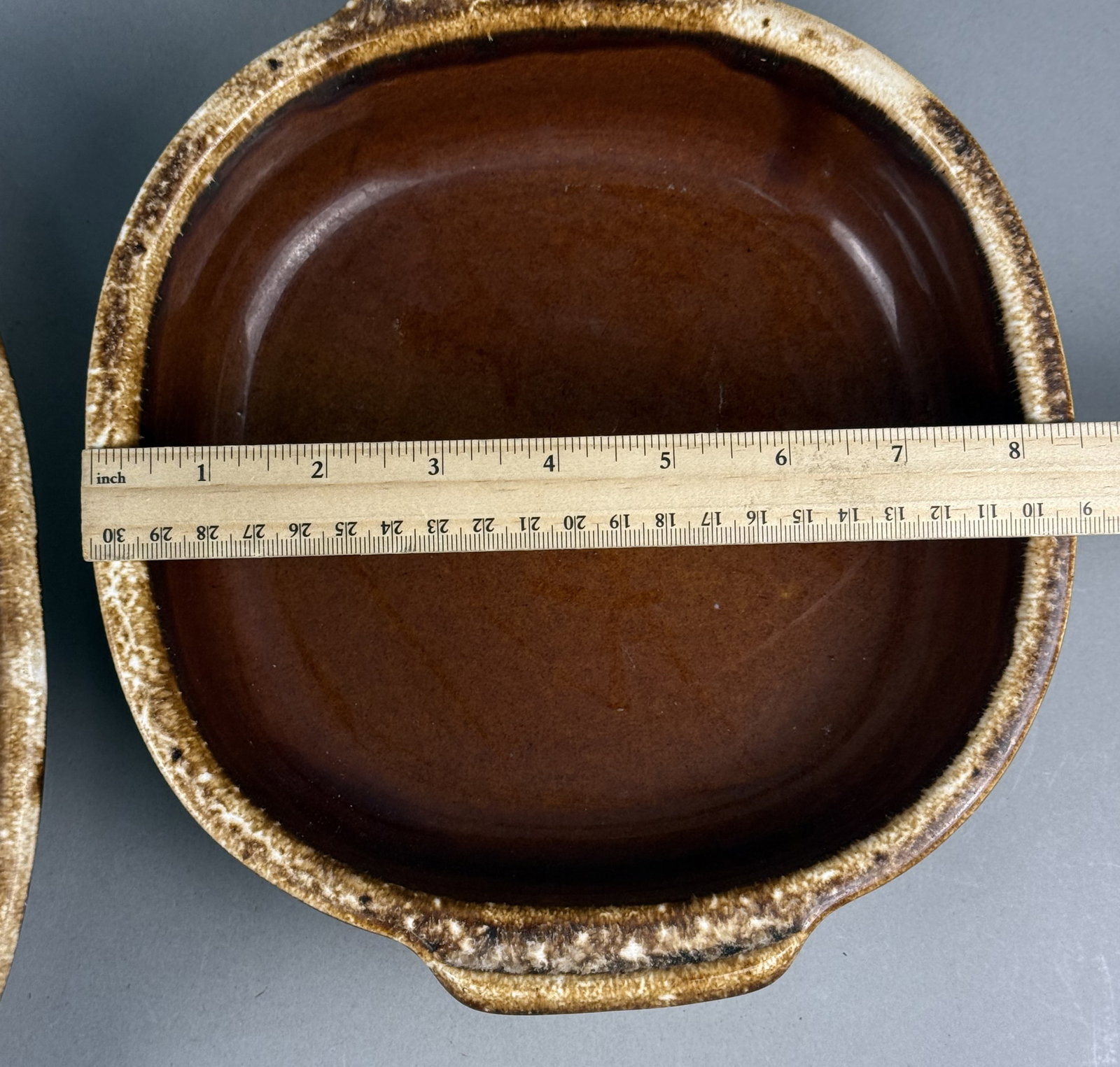 Hull Brown Drip Serving Dishes - 4