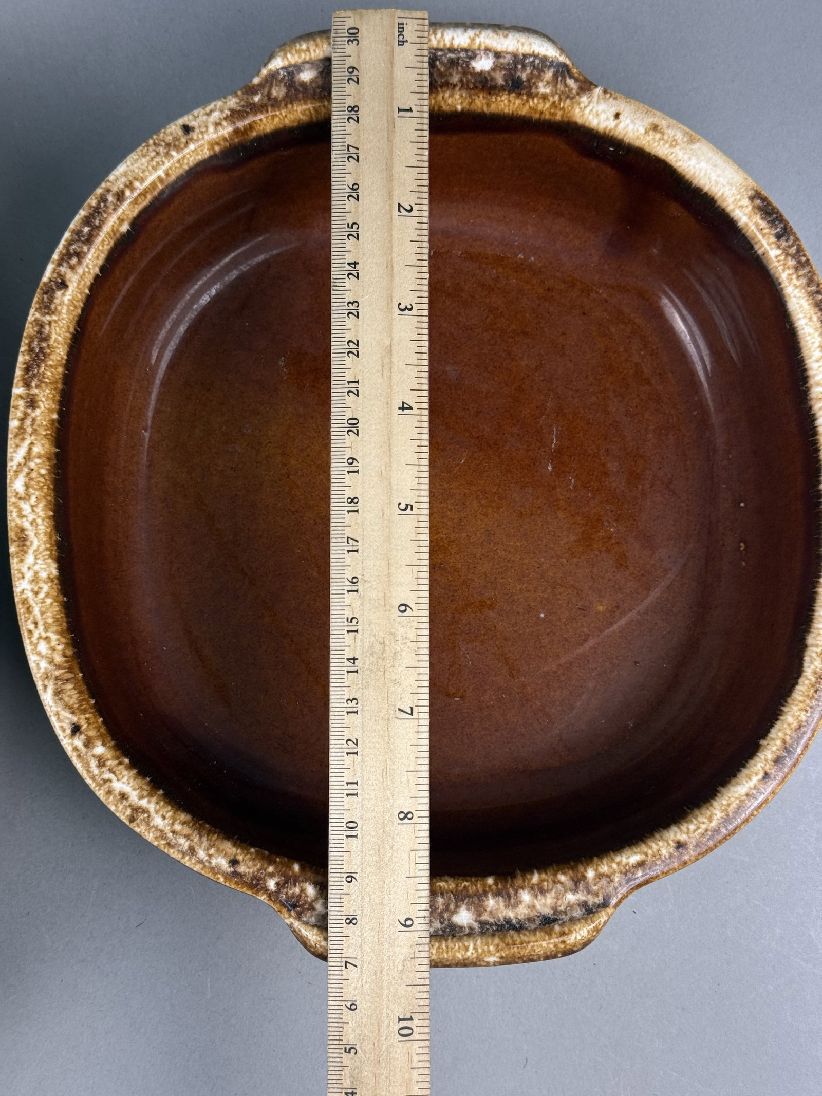 Hull Brown Drip Serving Dishes - 6