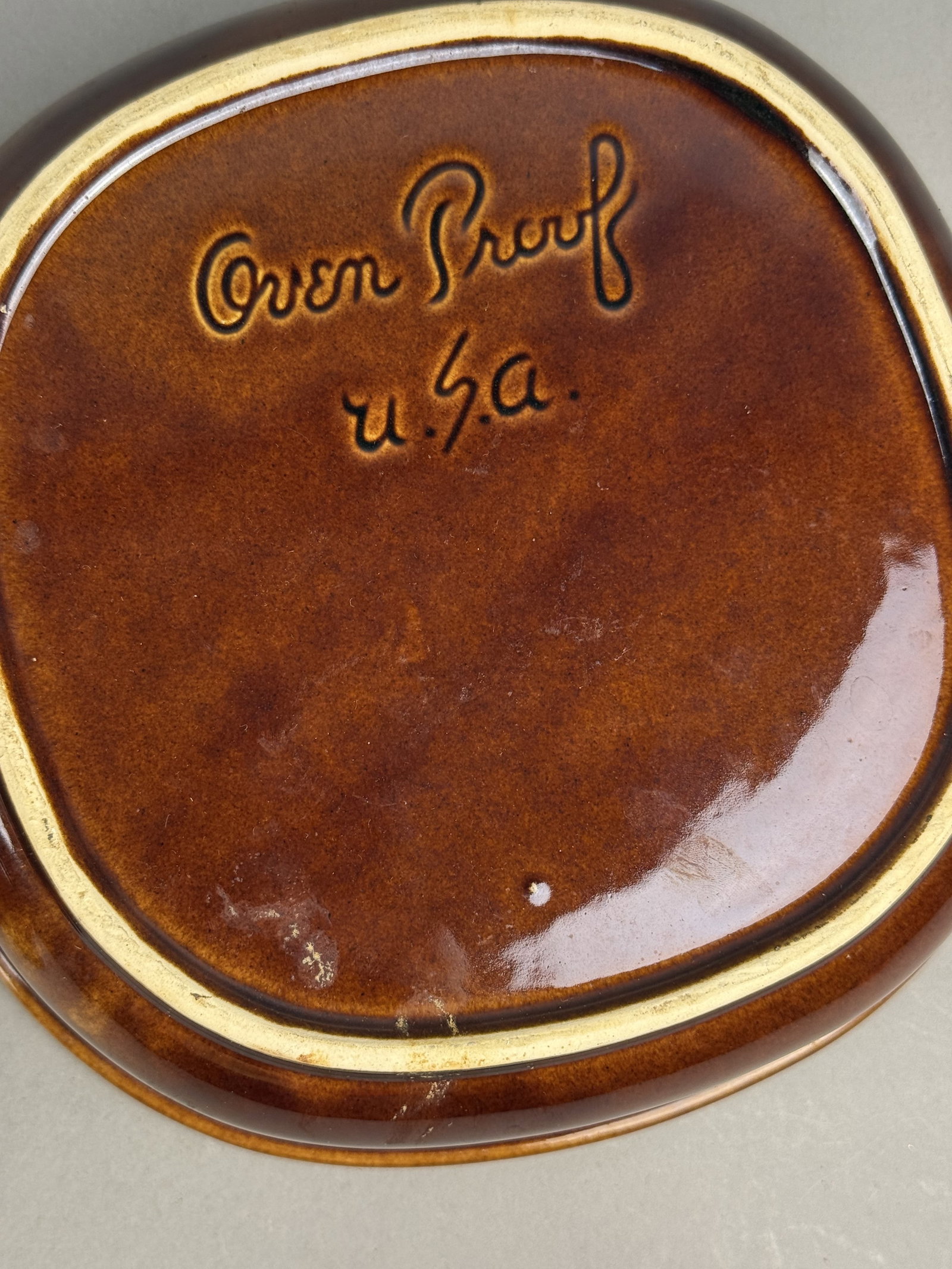 Hull Brown Drip Serving Dishes - 9