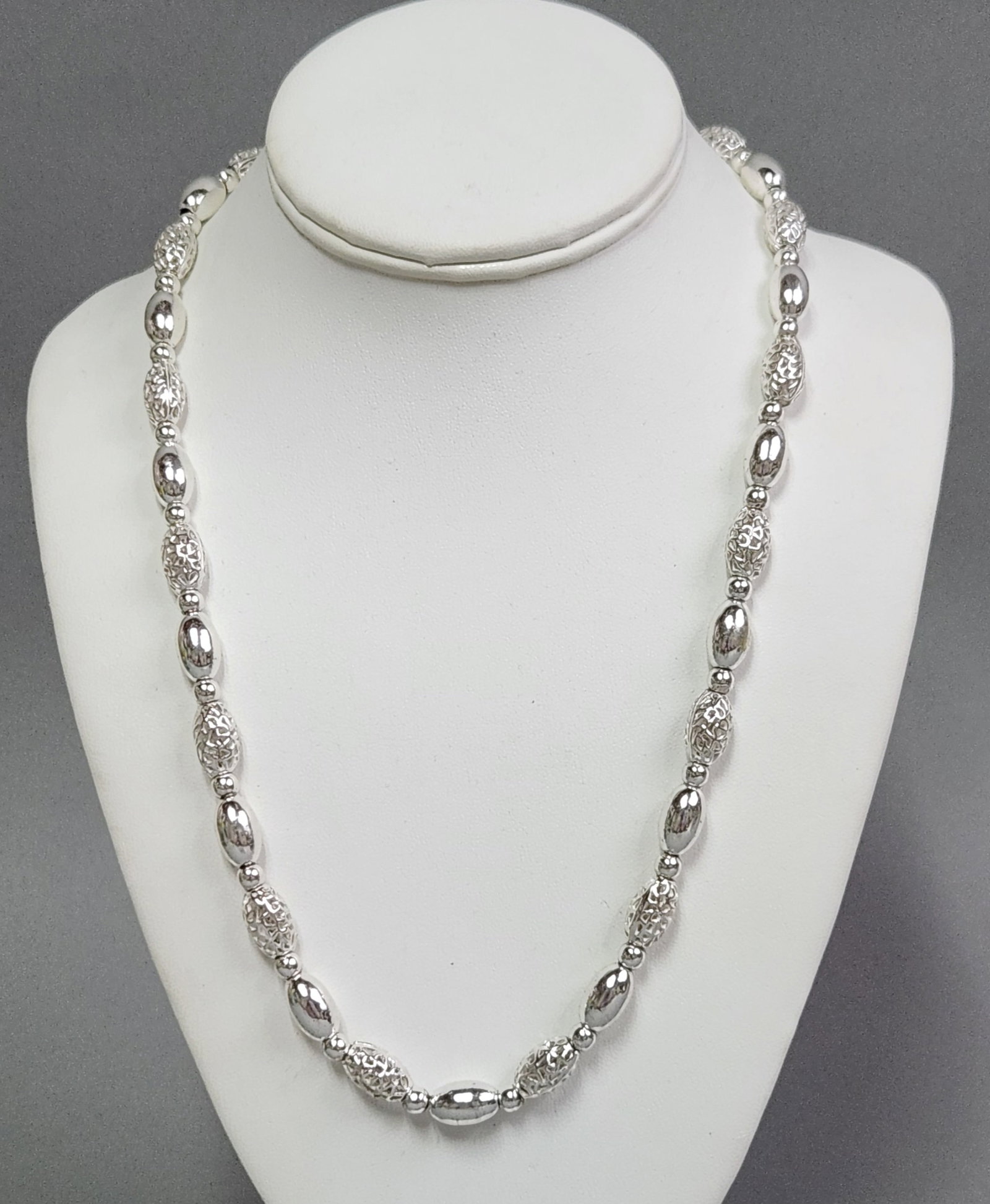 Sterling Filigree Necklace 75 Grams (1 of 7)