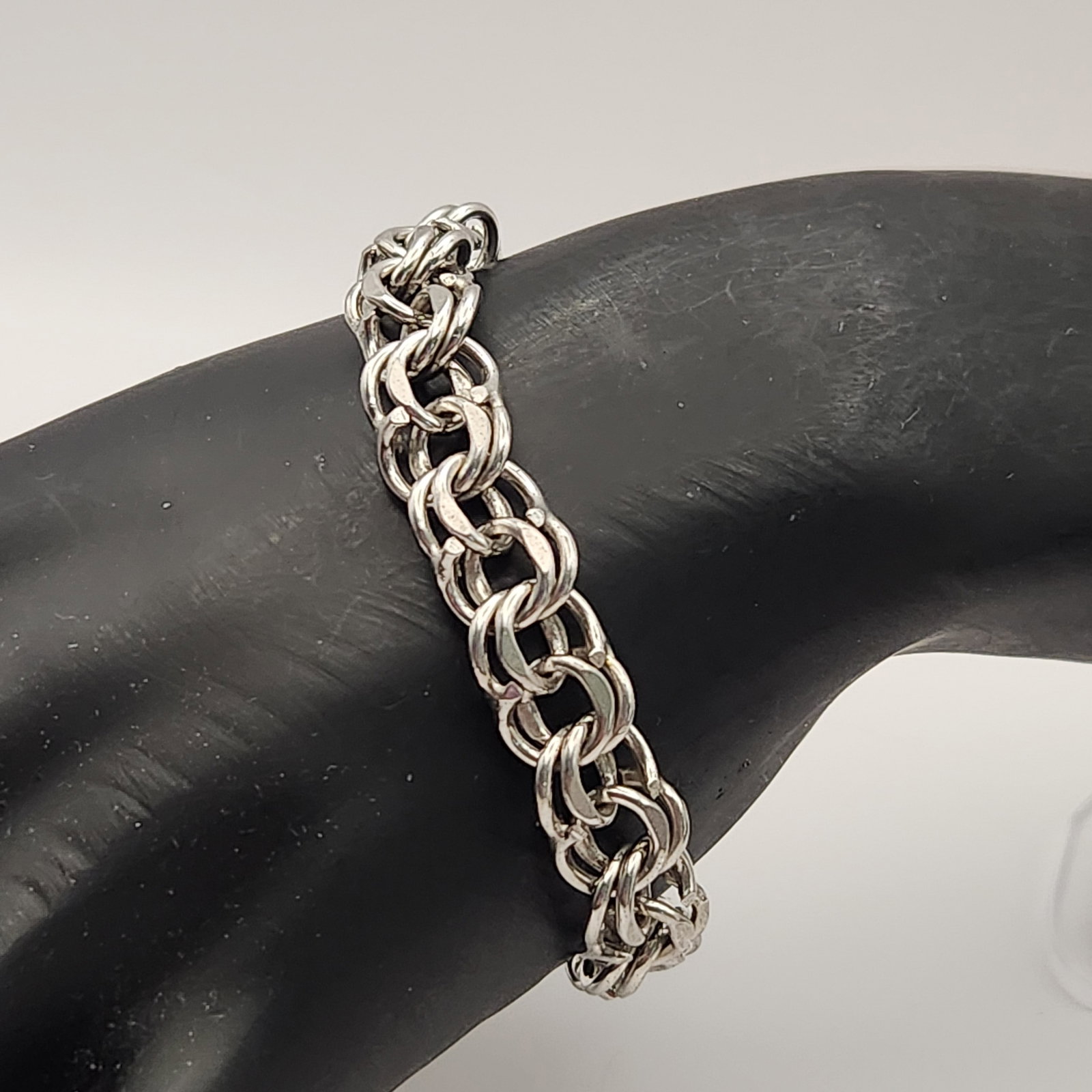 Sterling Double Link Bracelet 26.3 Grams (1 of 5)