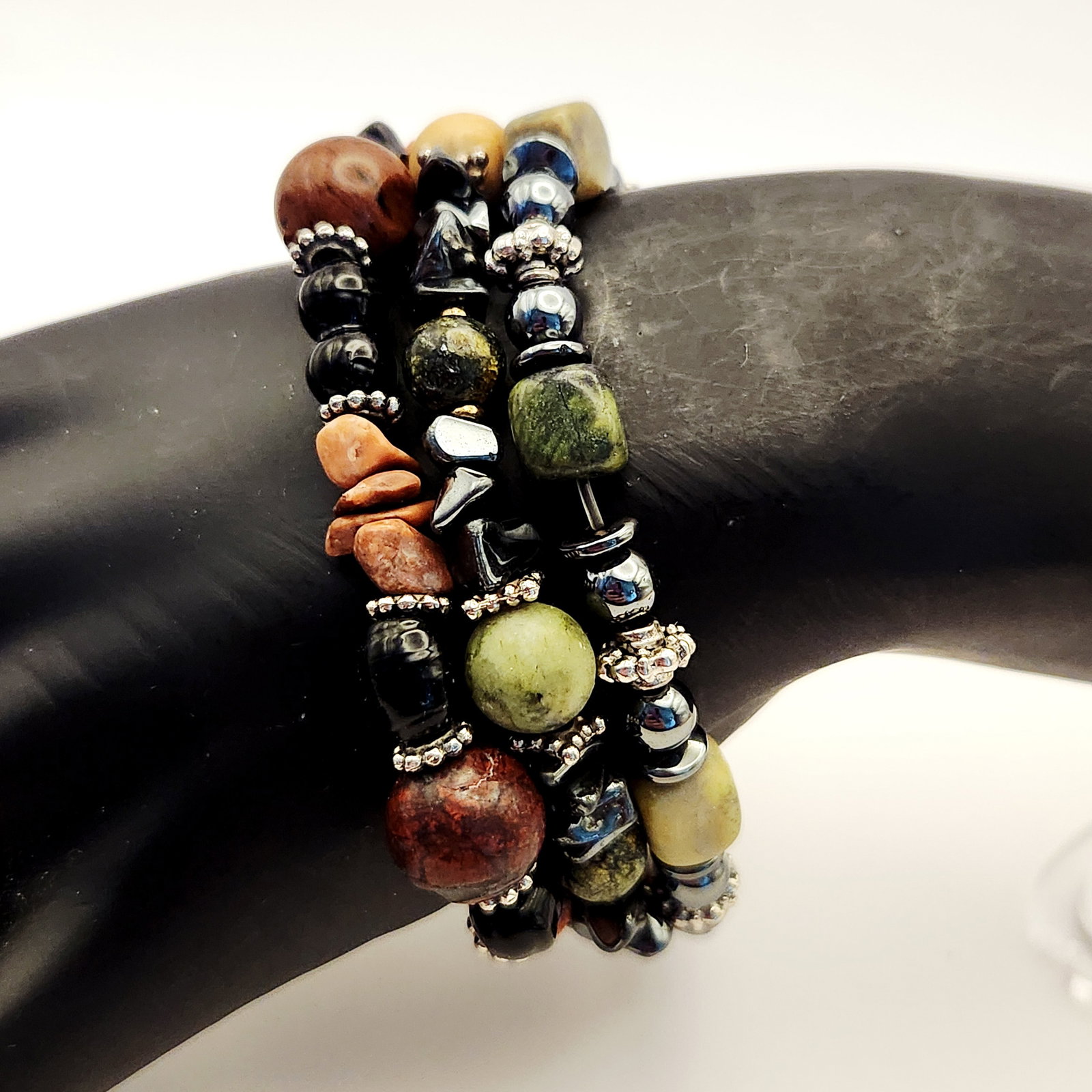 Earth-Toned Beaded Bracelets (1 of 7)