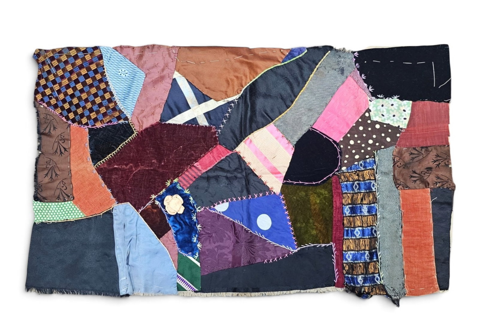 Victorian Silk and Velvet Quilt Fragment (1 of 10)
