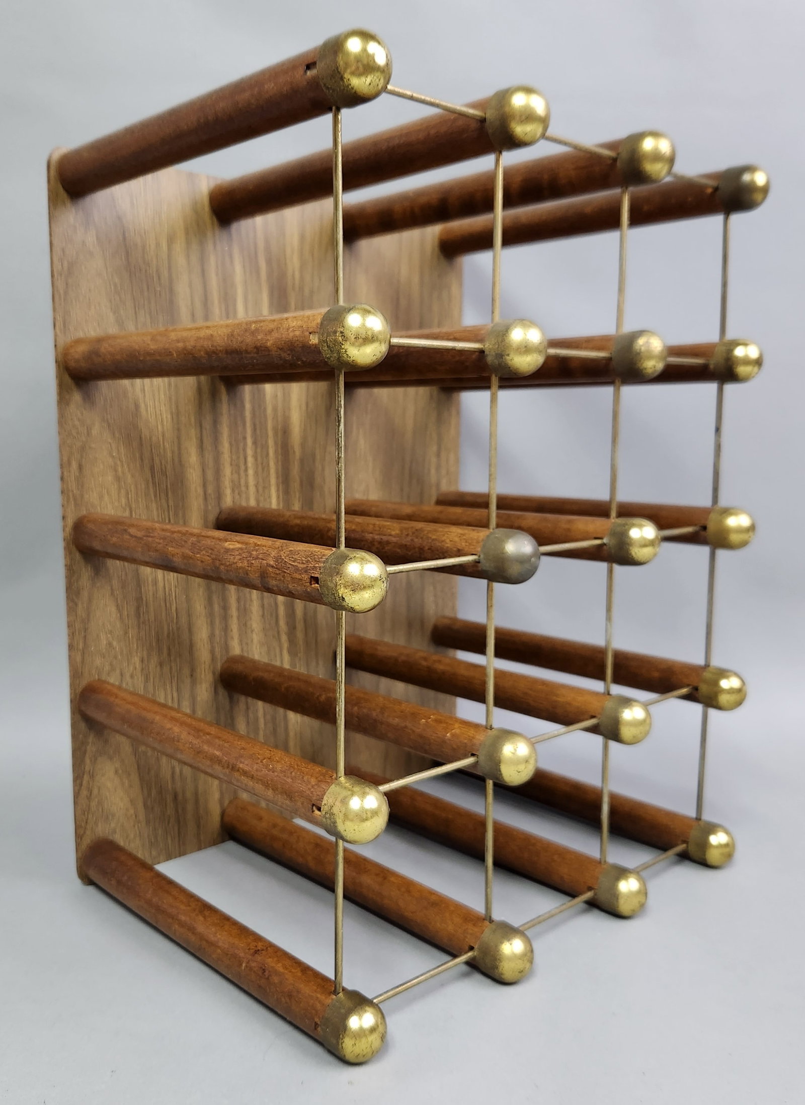 Mid-Century Wooden Bottle Rack (1 of 7)