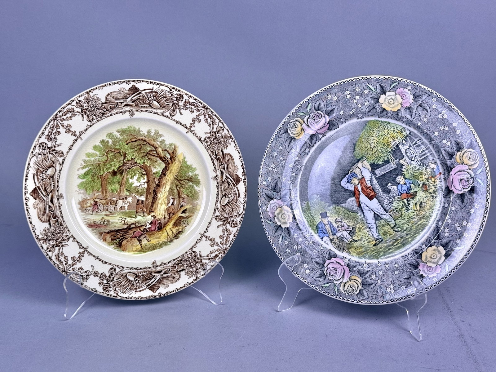 A Pair of English Transferware Plates (1 of 7)