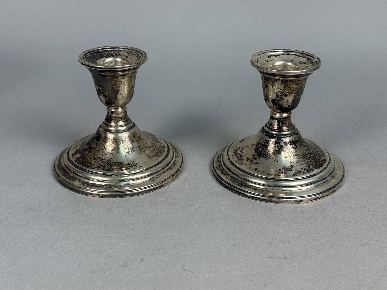 Pair of Watrous Sterling Silver Candlesticks (1 of 6)