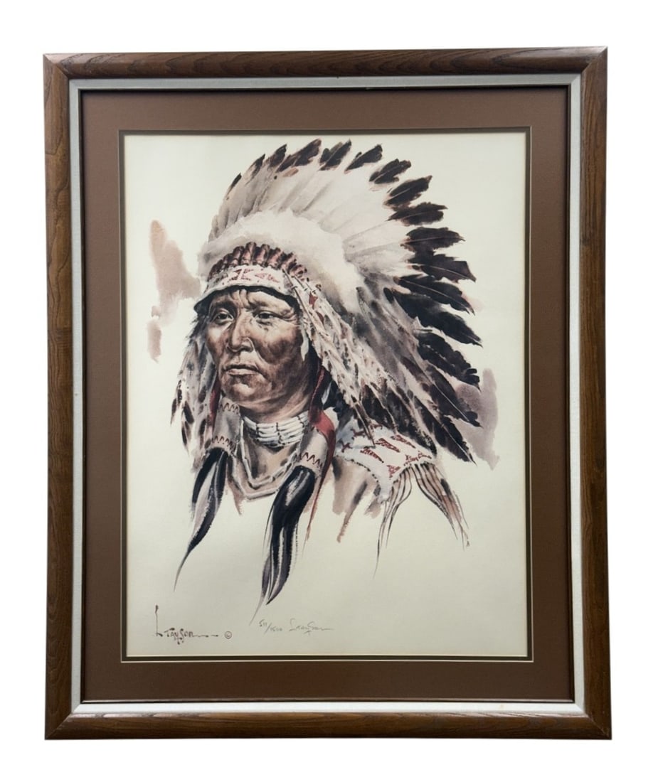 Lyle Tayson Signed Native American Print (1 of 5)