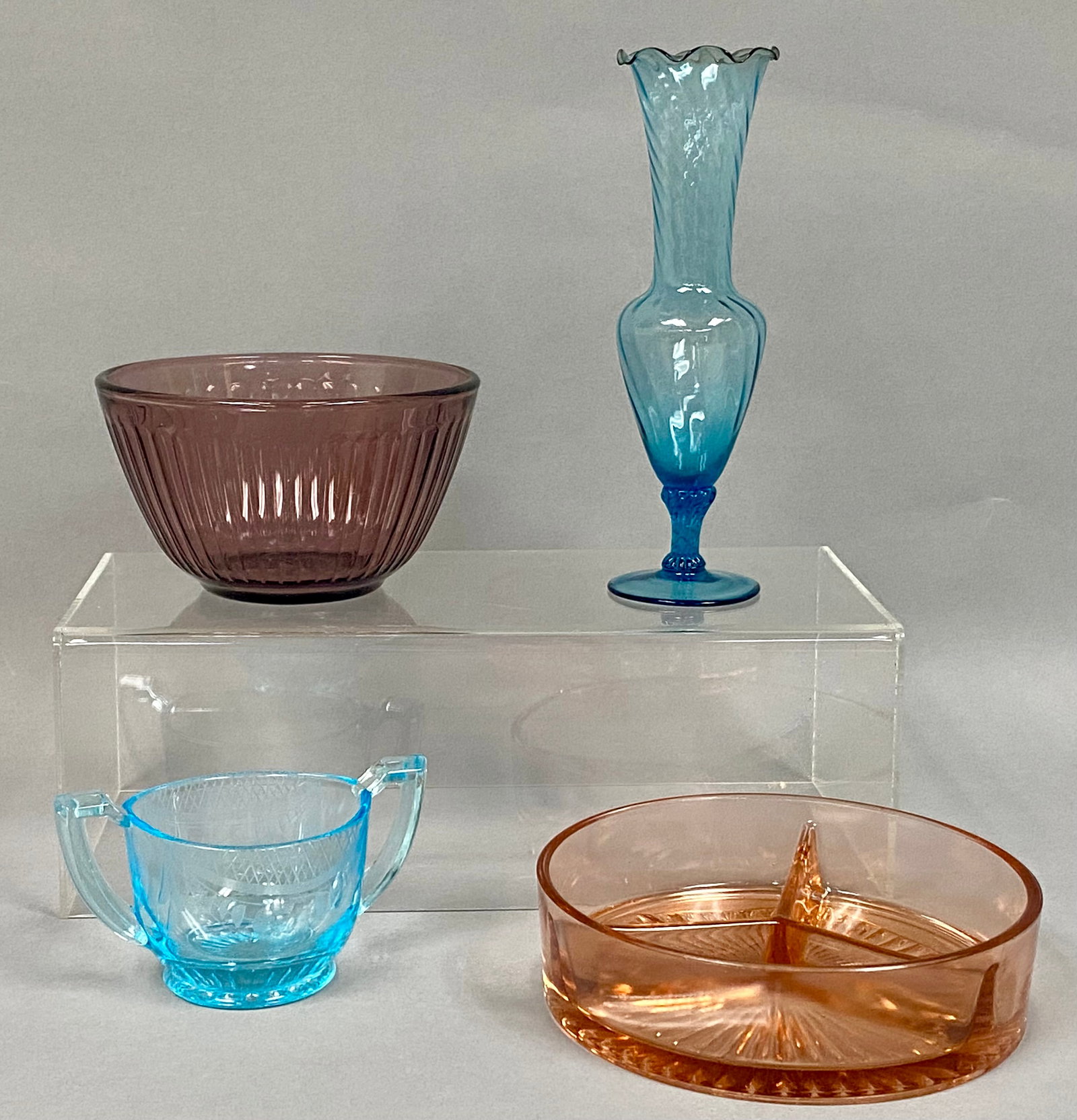 A Collection of Vintage Colored Glassware (1 of 15)