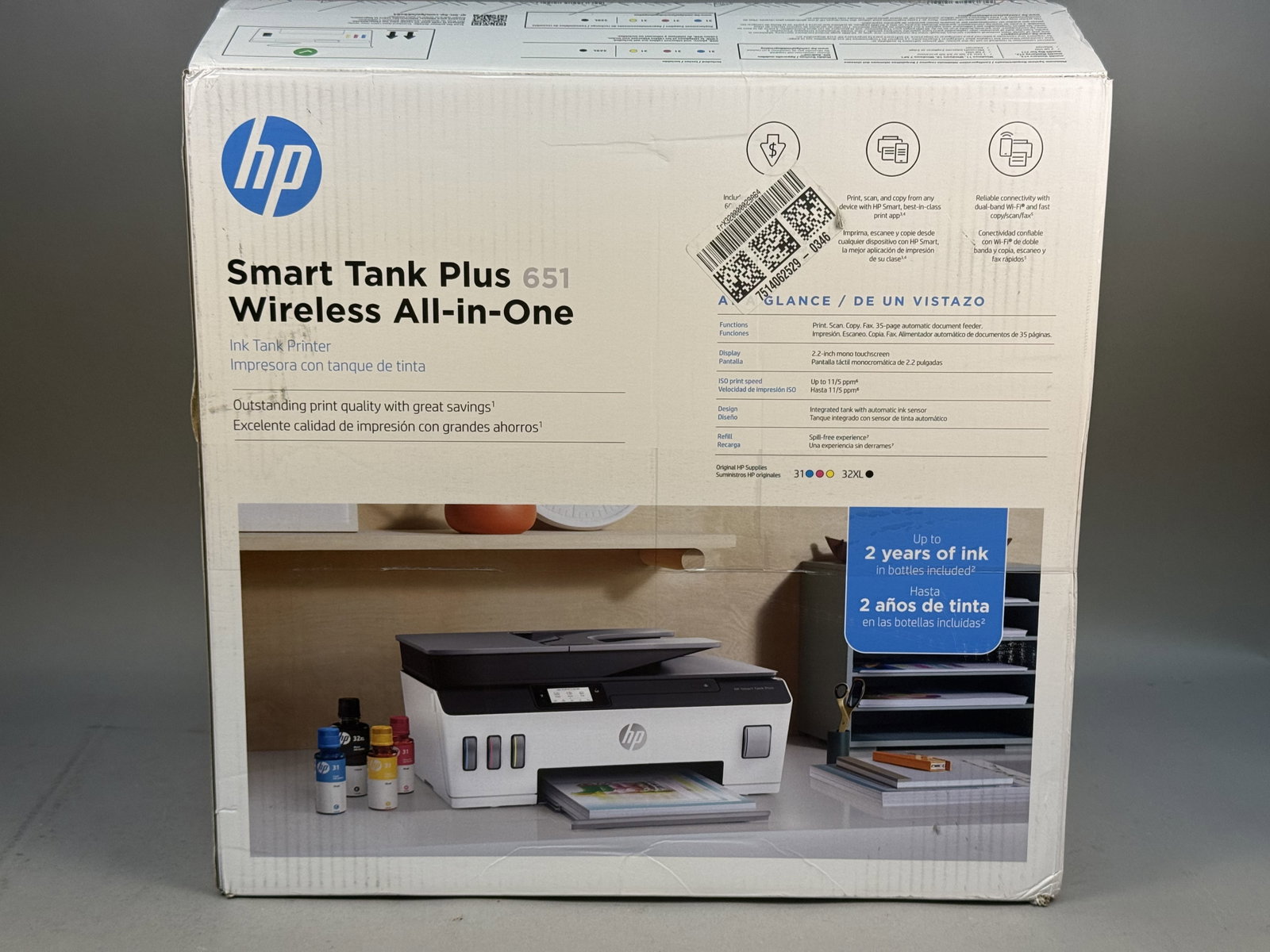 HP Smart Tank Plus 651 Wireless Printer - 9