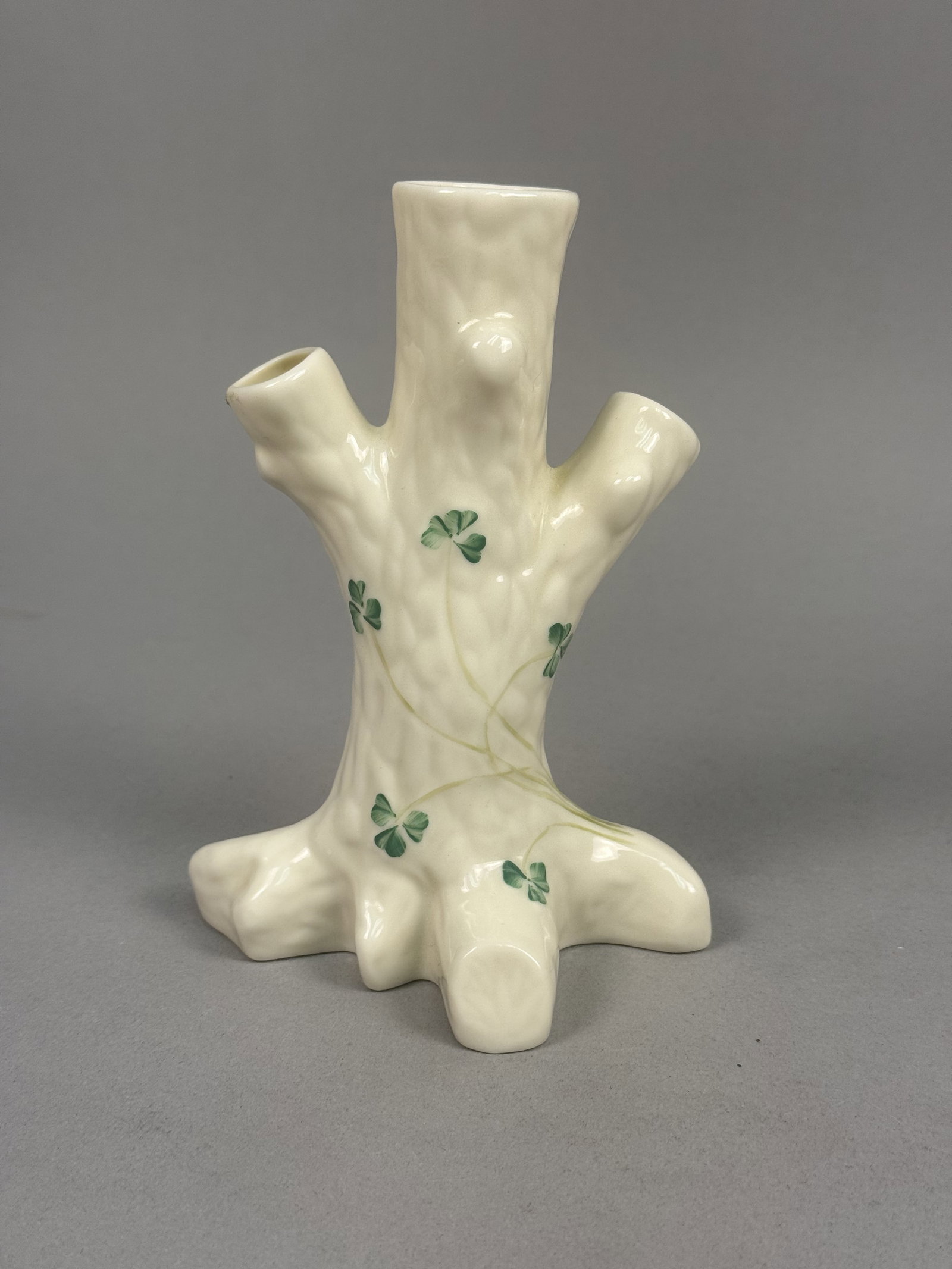Belleek Shamrock Tree Trunk Vase (1 of 6)